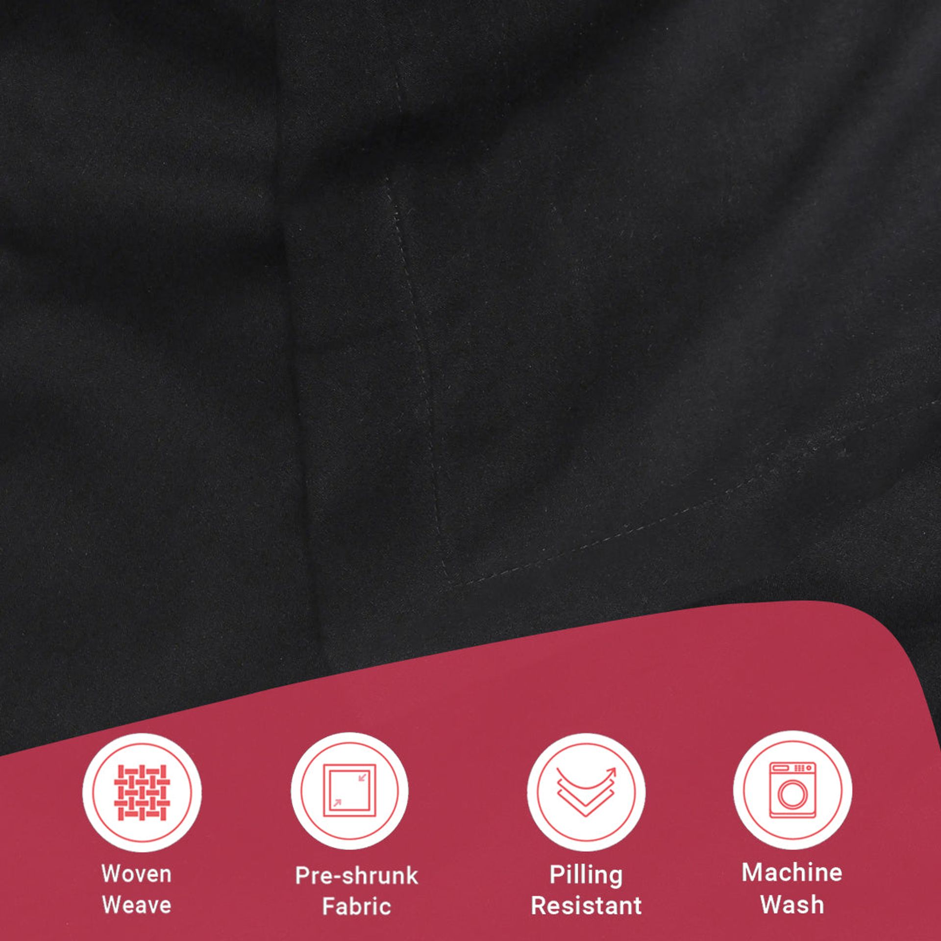 Solid Dyed 144 TC 100% Cotton Black Queen Fitted Sheet Set | Paleto