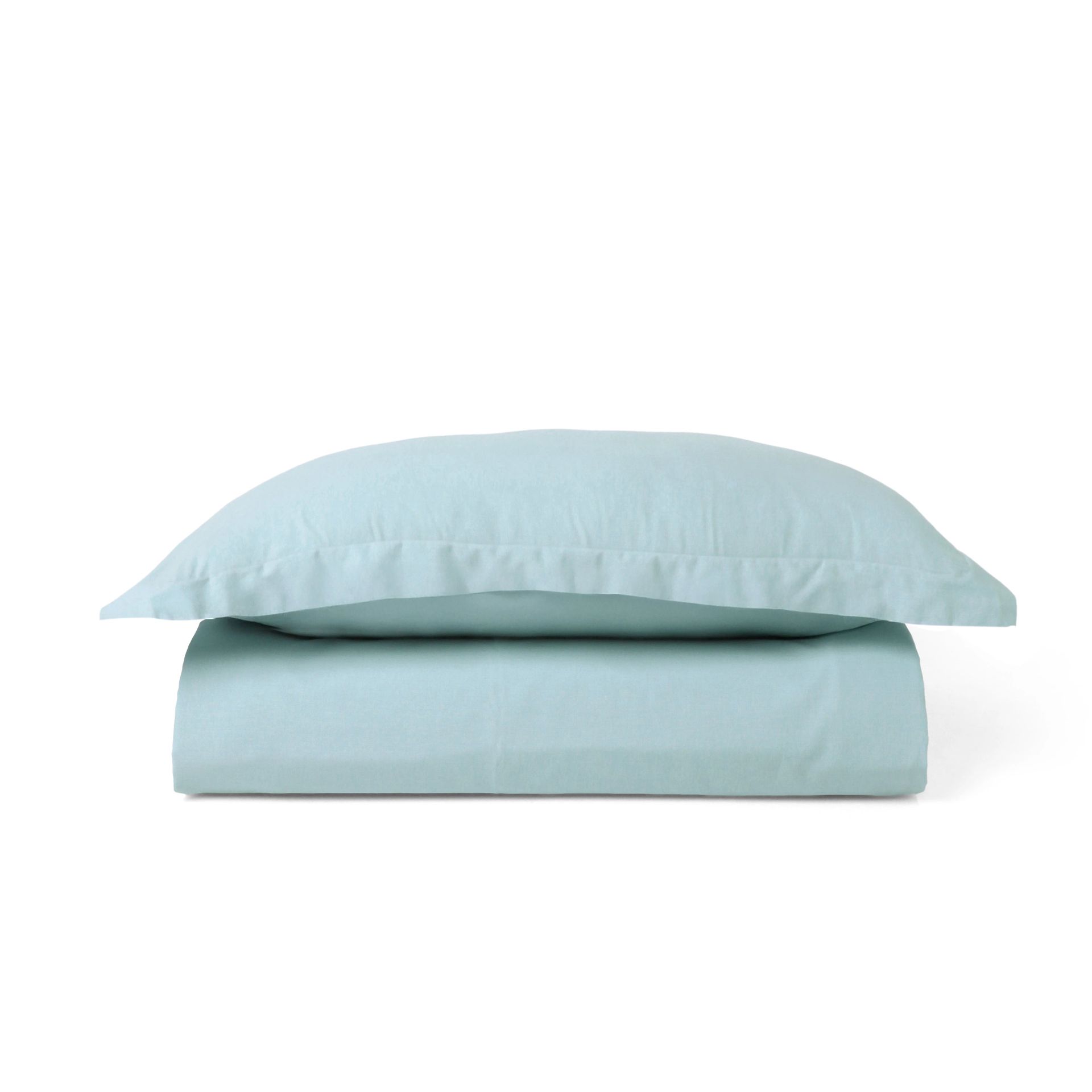 Solid Dyed 144 TC 100% Cotton Blue Sky Single Bedsheet Set | Paleto
