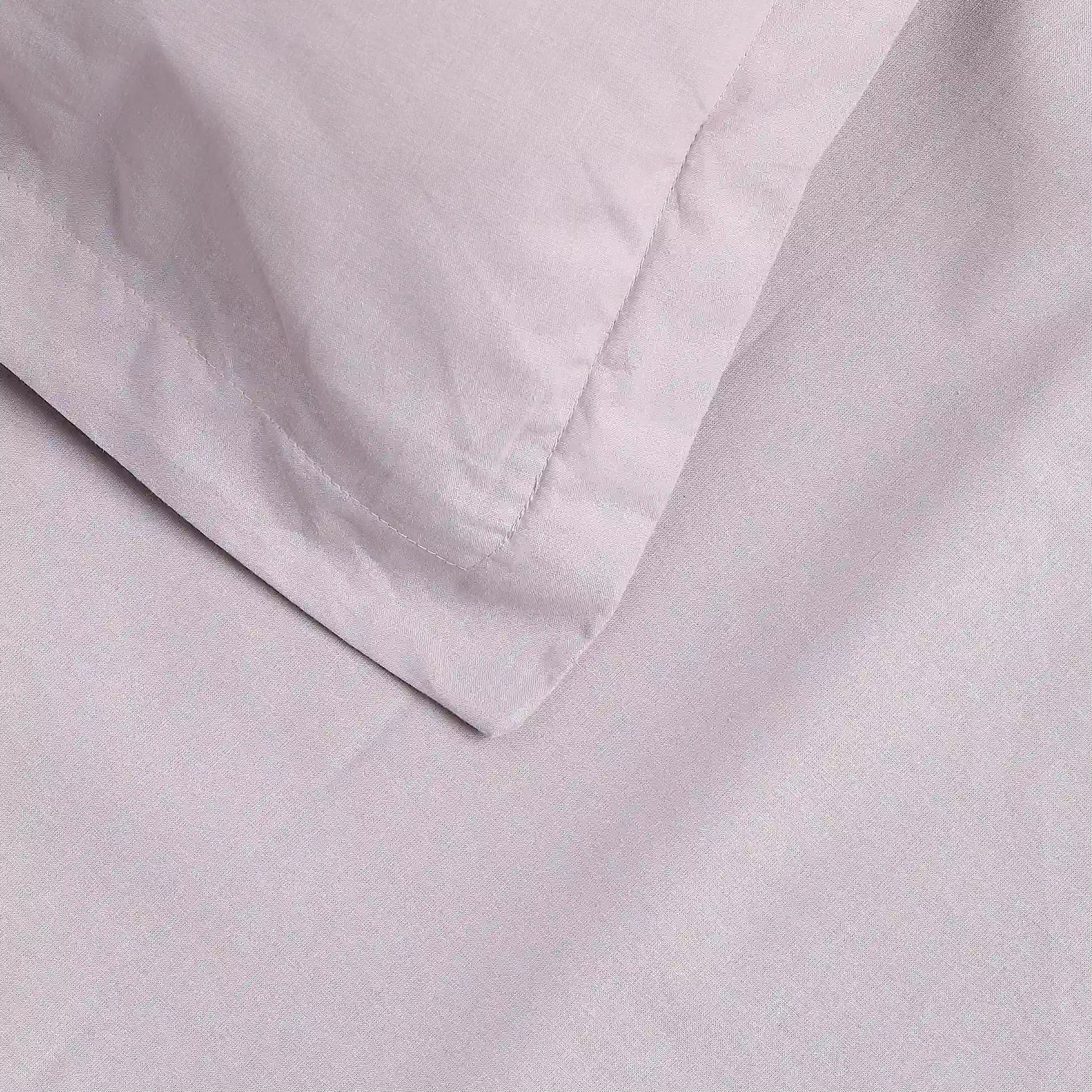 Solid Dyed 144 TC 100% Cotton Grey Lavender Single Bedsheet Set | Paleto
