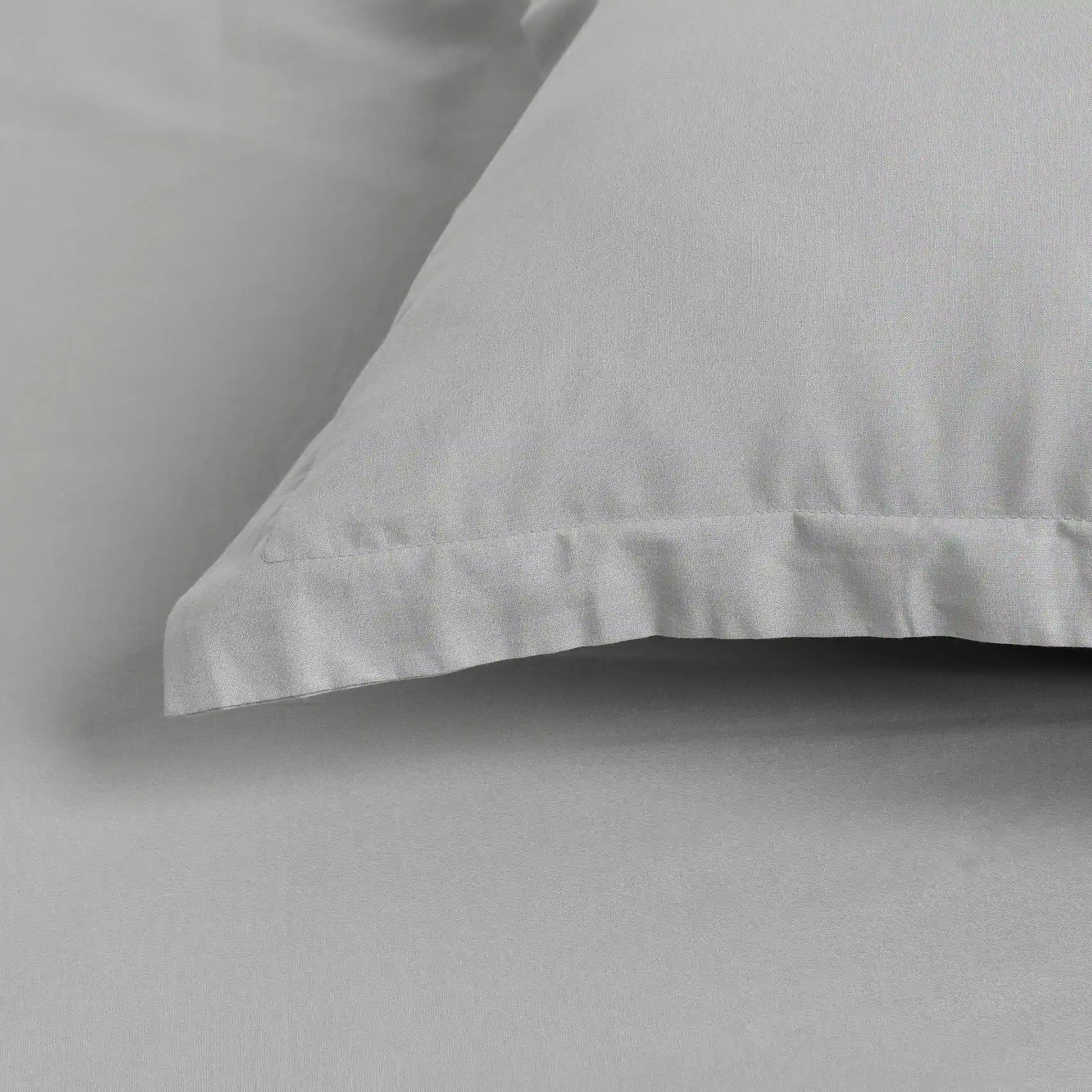 Solid Dyed 144 TC 100% Cotton Grey Single Bedsheet Set | Paleto