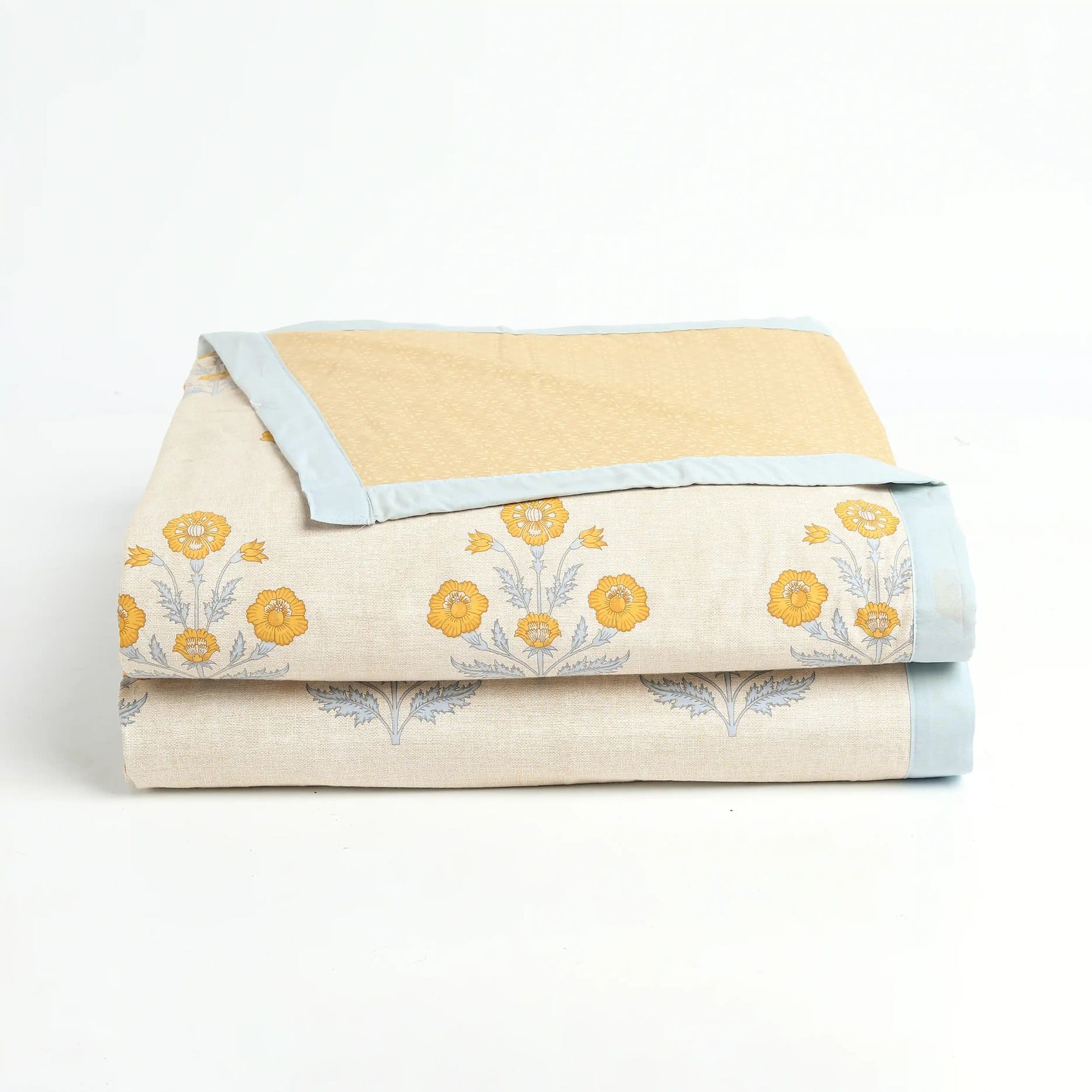 Indian Heritage 144 TC Cotton Ochre Double Bedding Set | Chippa Lane