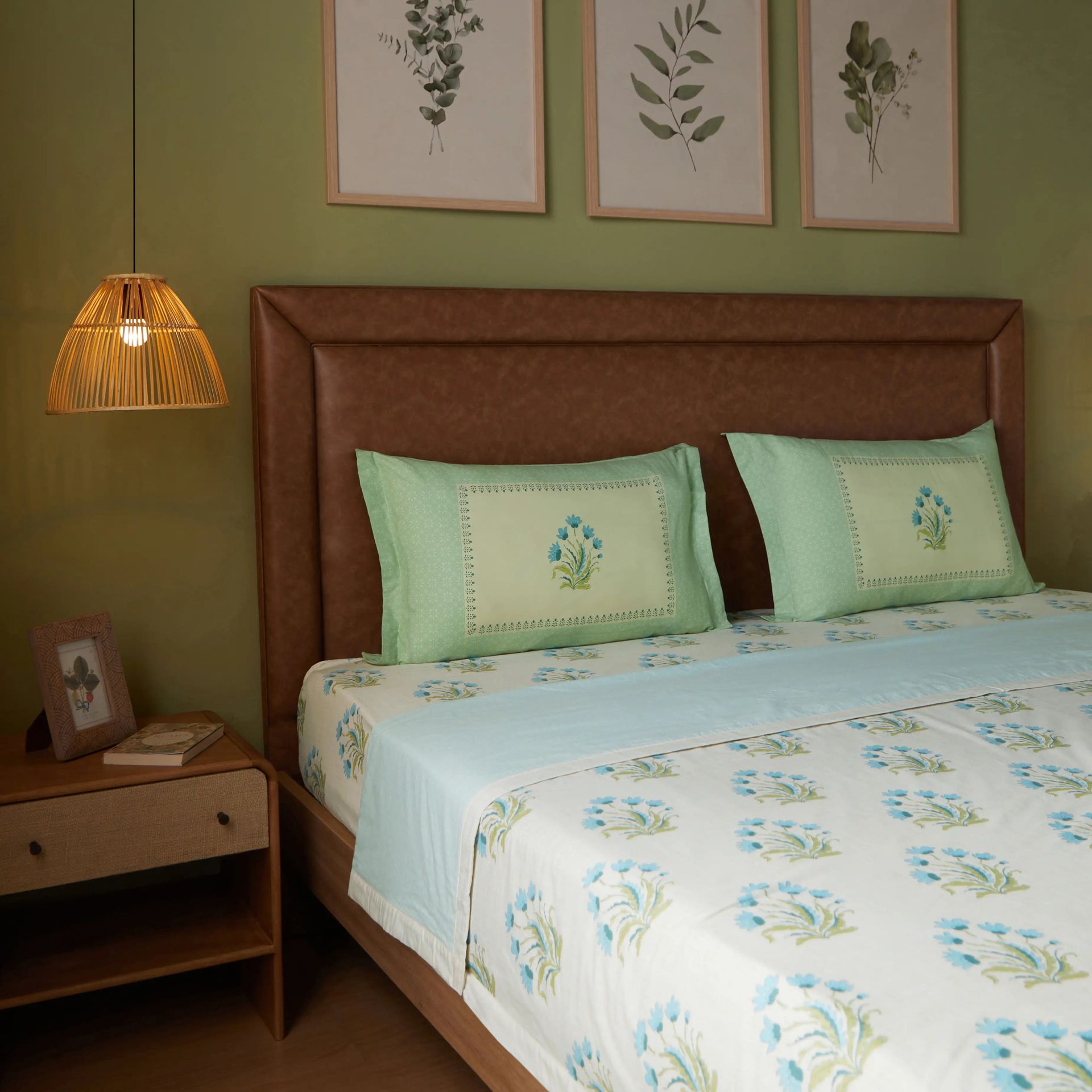 Indian Heritage 144 TC 100% Cotton Indian Sage Double Dohar | Chippa Lane