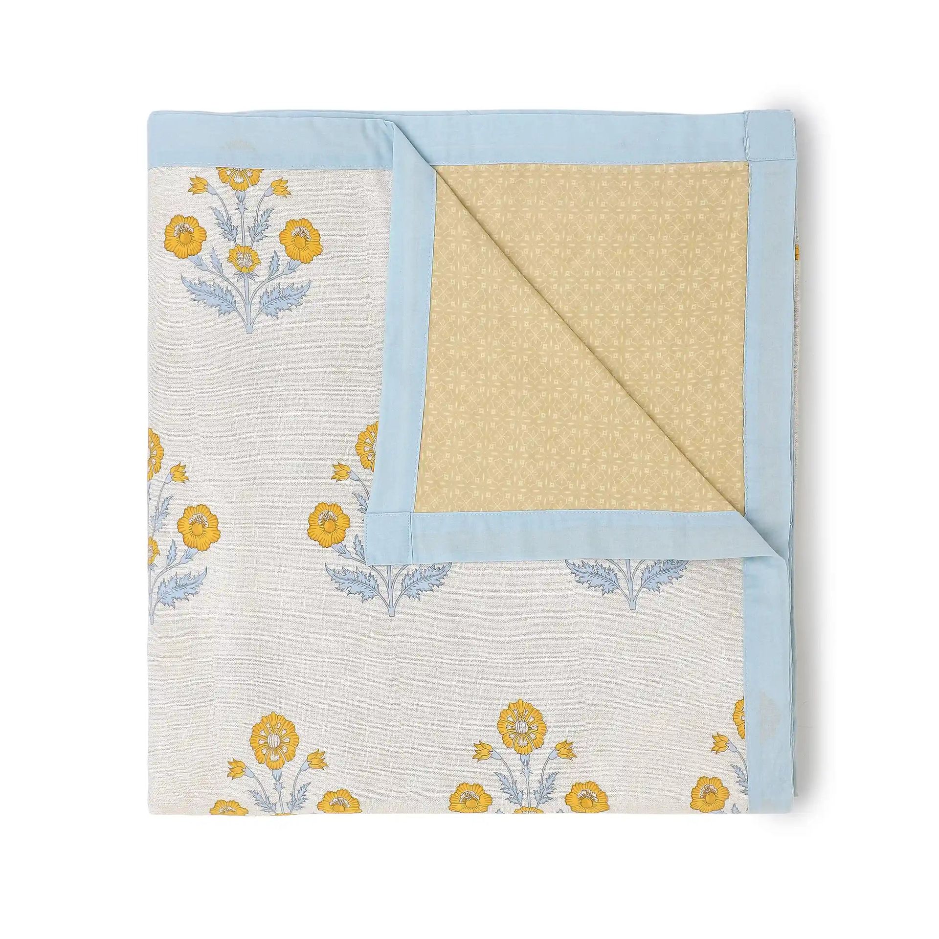 Indian Heritage 144 TC 100% Cotton Ochre Double Dohar | Chippa Lane