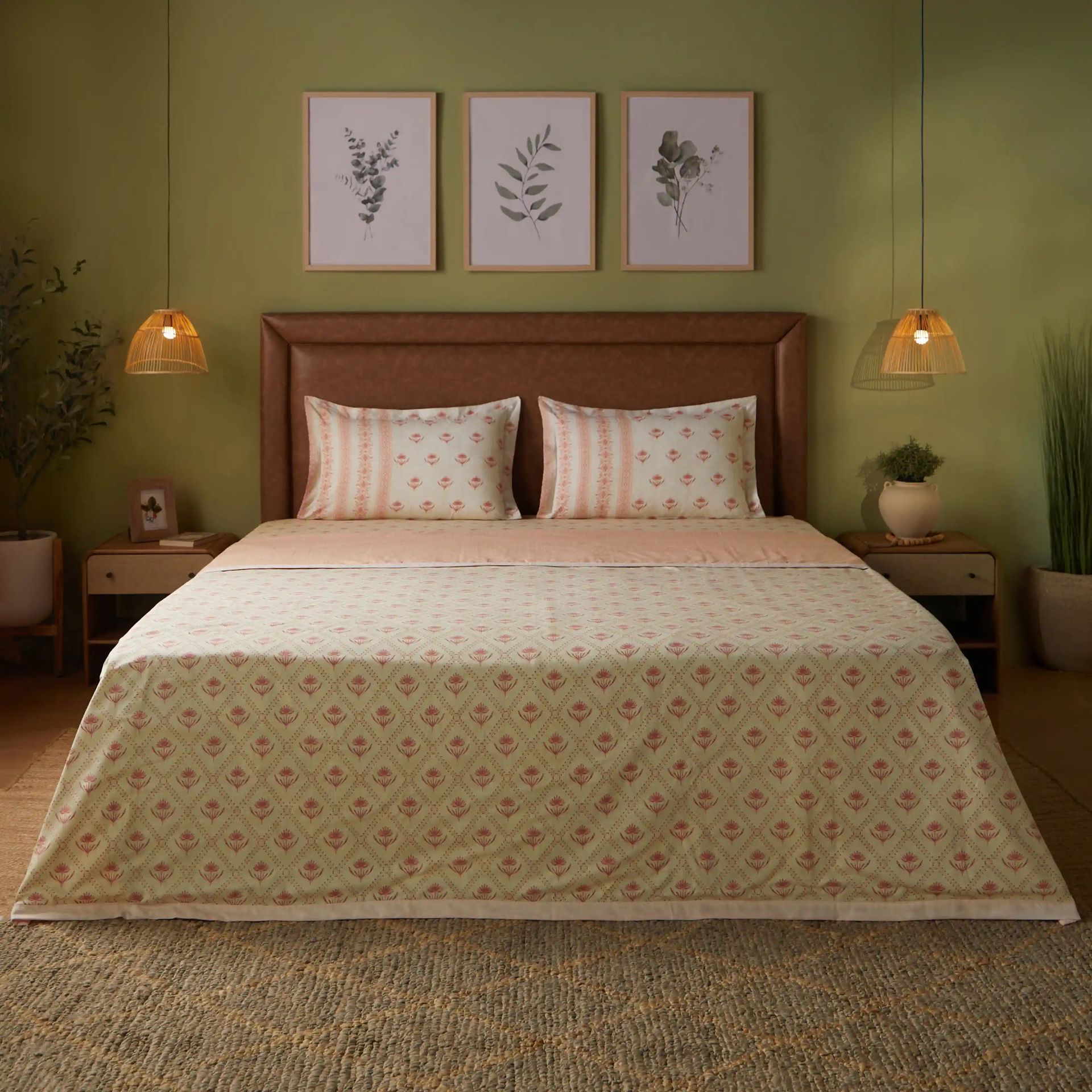 Indian Heritage 144 TC 100% Cotton Red Double Dohar | Chippa Lane