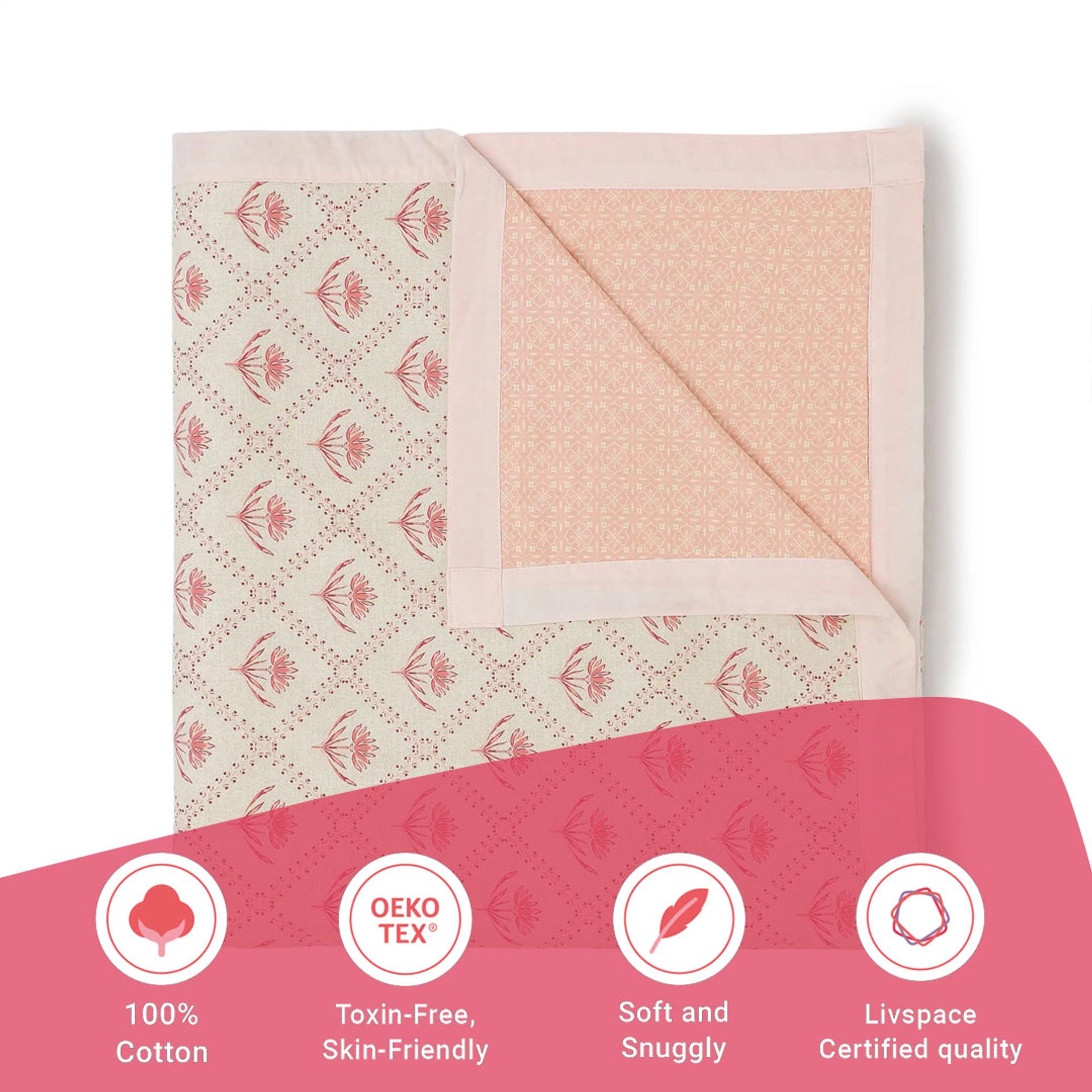 Indian Heritage 144 TC 100% Cotton Red Double Dohar | Chippa Lane