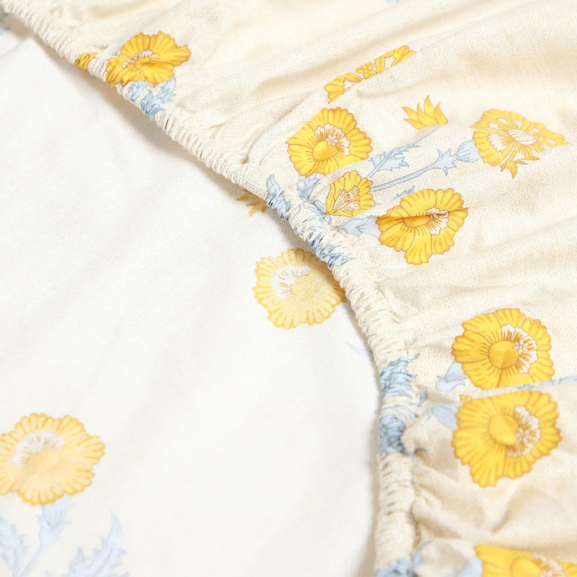 Indian Heritage 144 TC 100% Cotton Ochre Queen Fitted Sheet Set | Chippa Lane