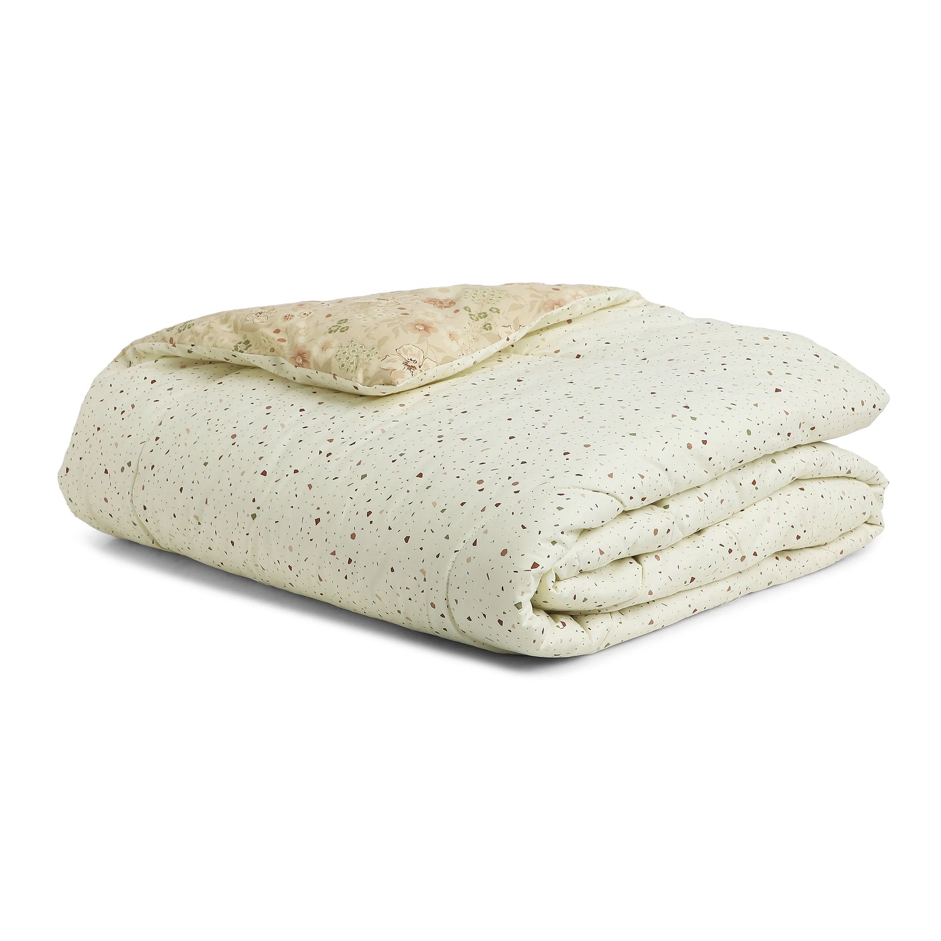 Floral Geometric 144 TC Cotton Cream Double Bedding Set | Mishella