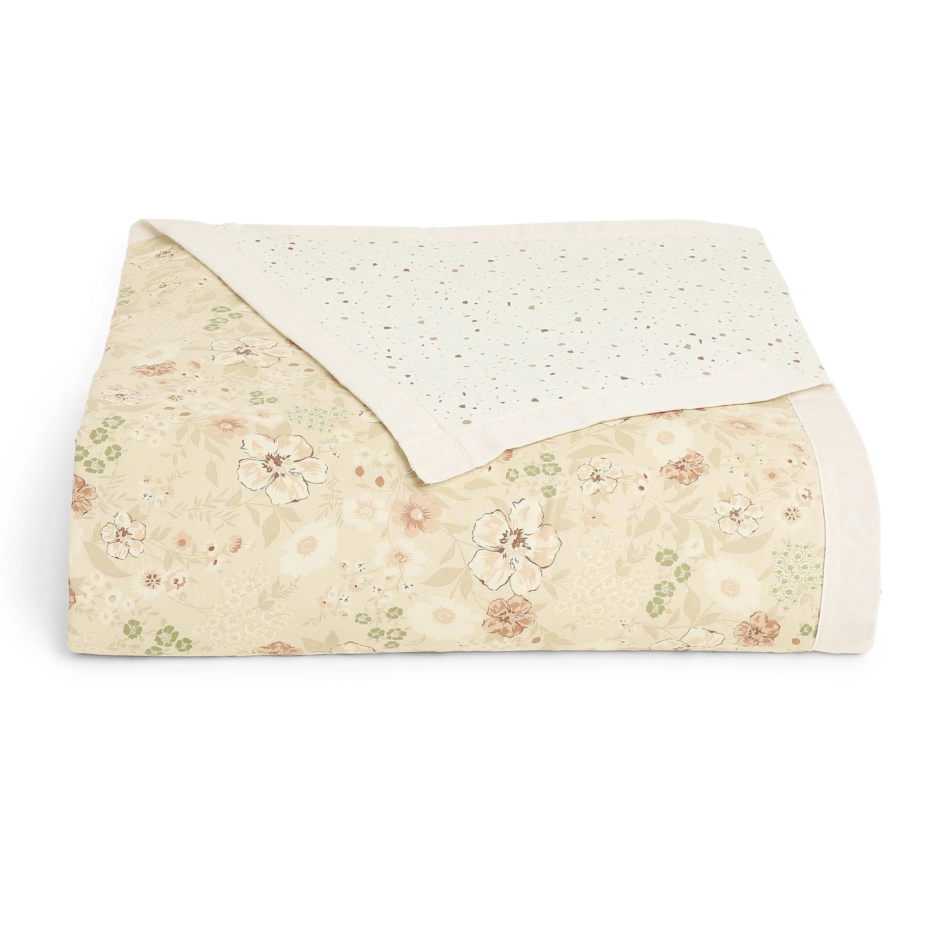 Floral Geometric 144 TC 100% Cotton Cream Double Bedding Set | Mishella