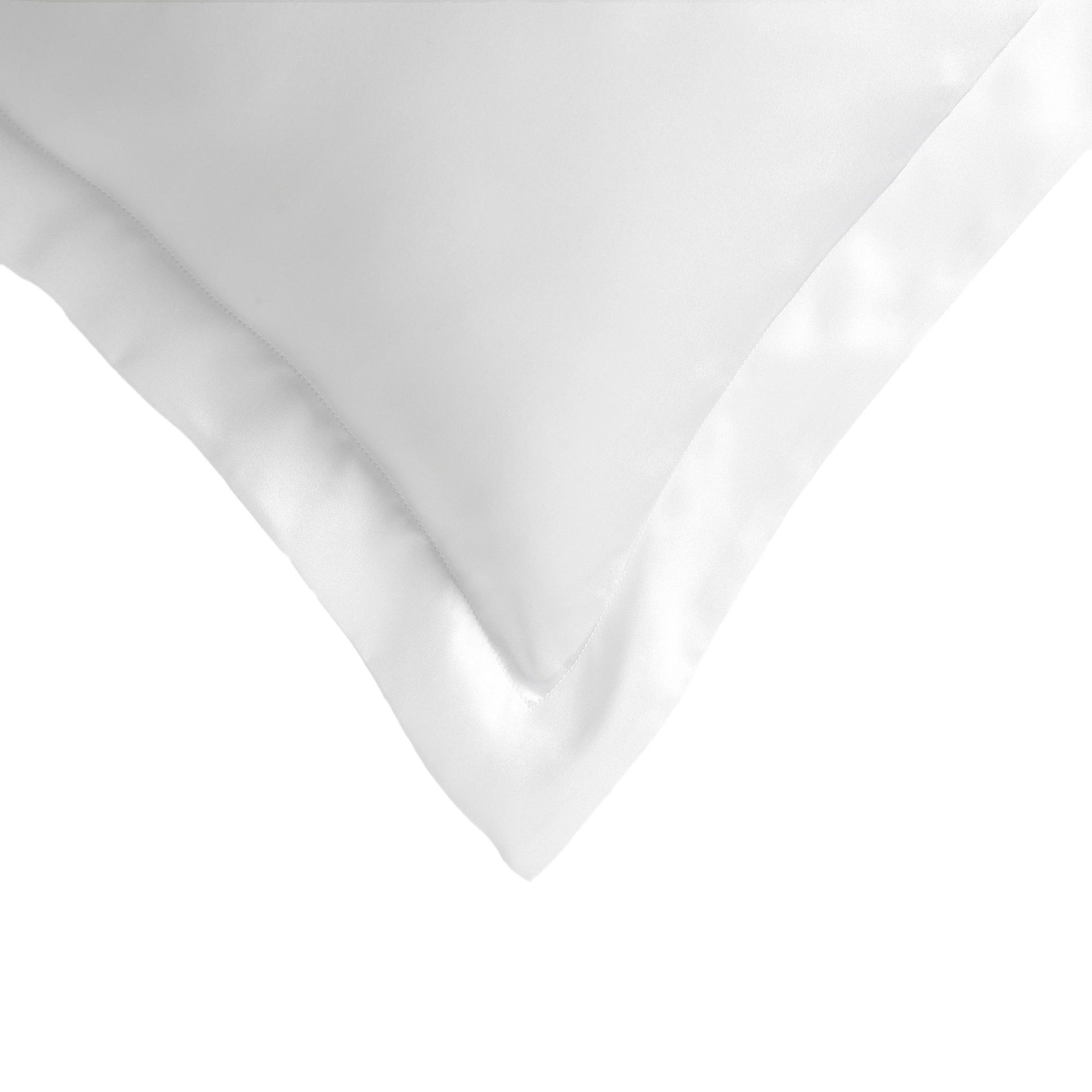 Solid Dyed 100% Mulberry Silk White Double Silk Pillow Cover | Lisseto