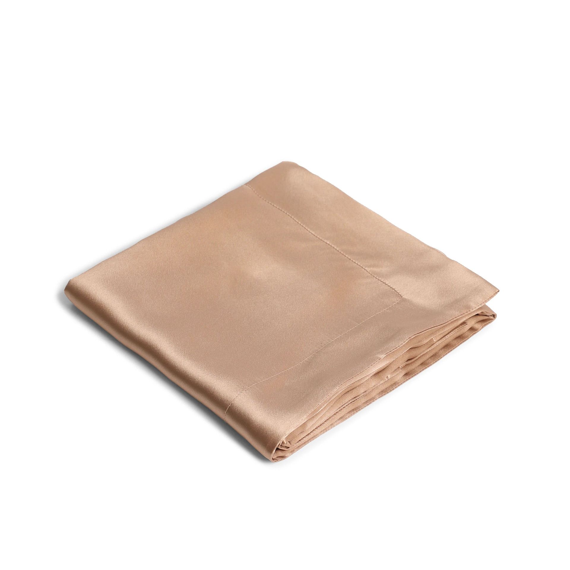 Solid Dyed 100% Mulberry Silk Mahogany Rose Double Silk Pillow Cover | Lisseto