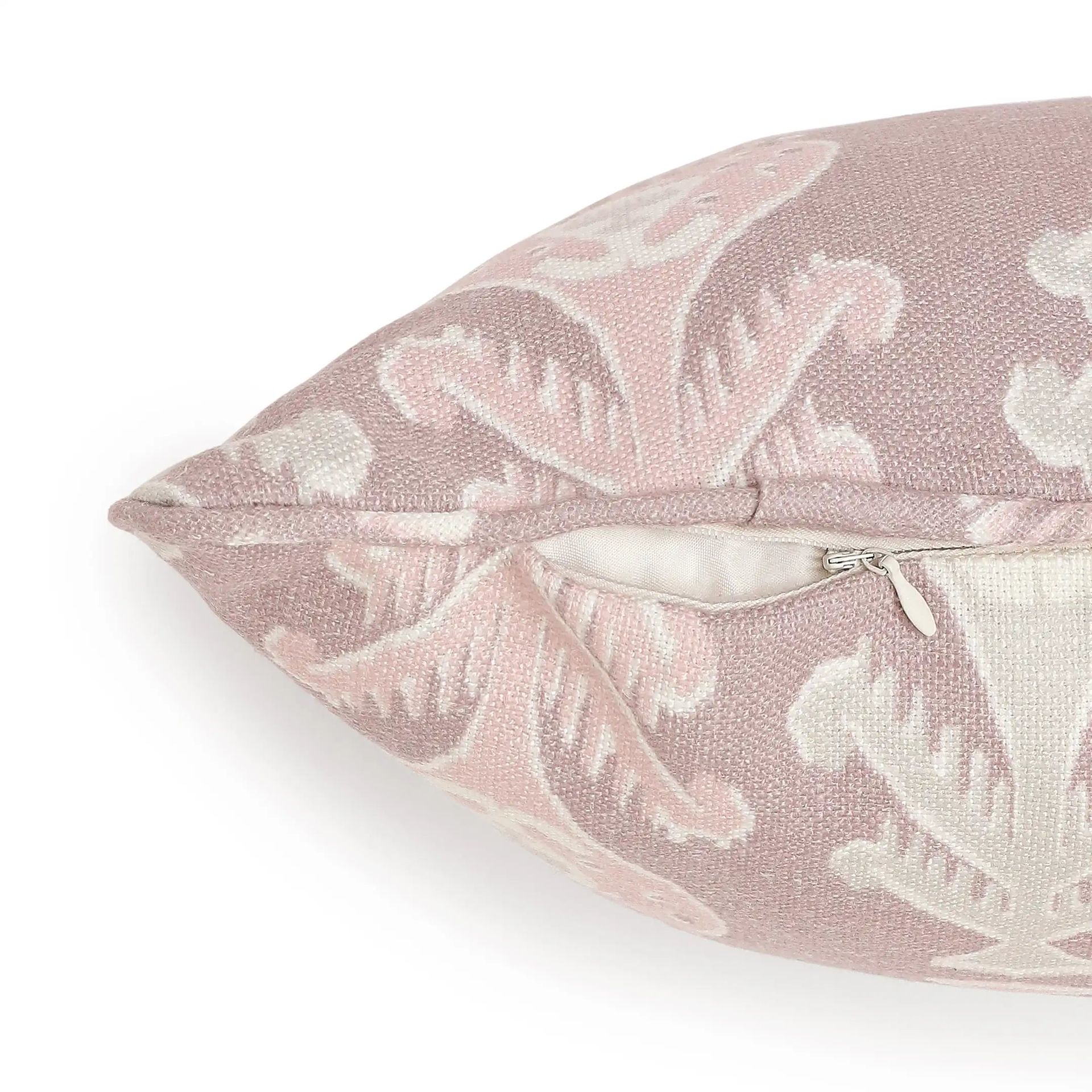 Ethnic Polyester Blend Lilac Dust Cushion Cover | Estrella