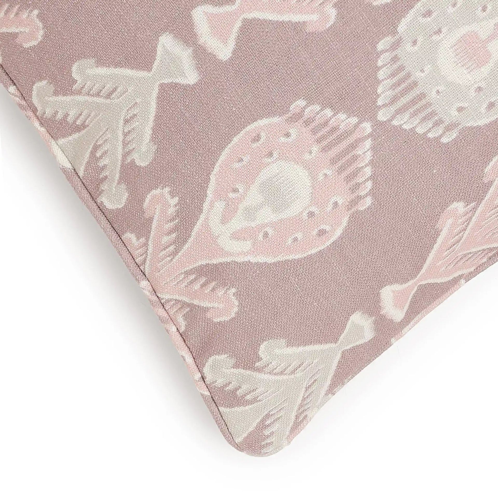 Ethnic Polyester Blend Lilac Dust Cushion Cover | Estrella