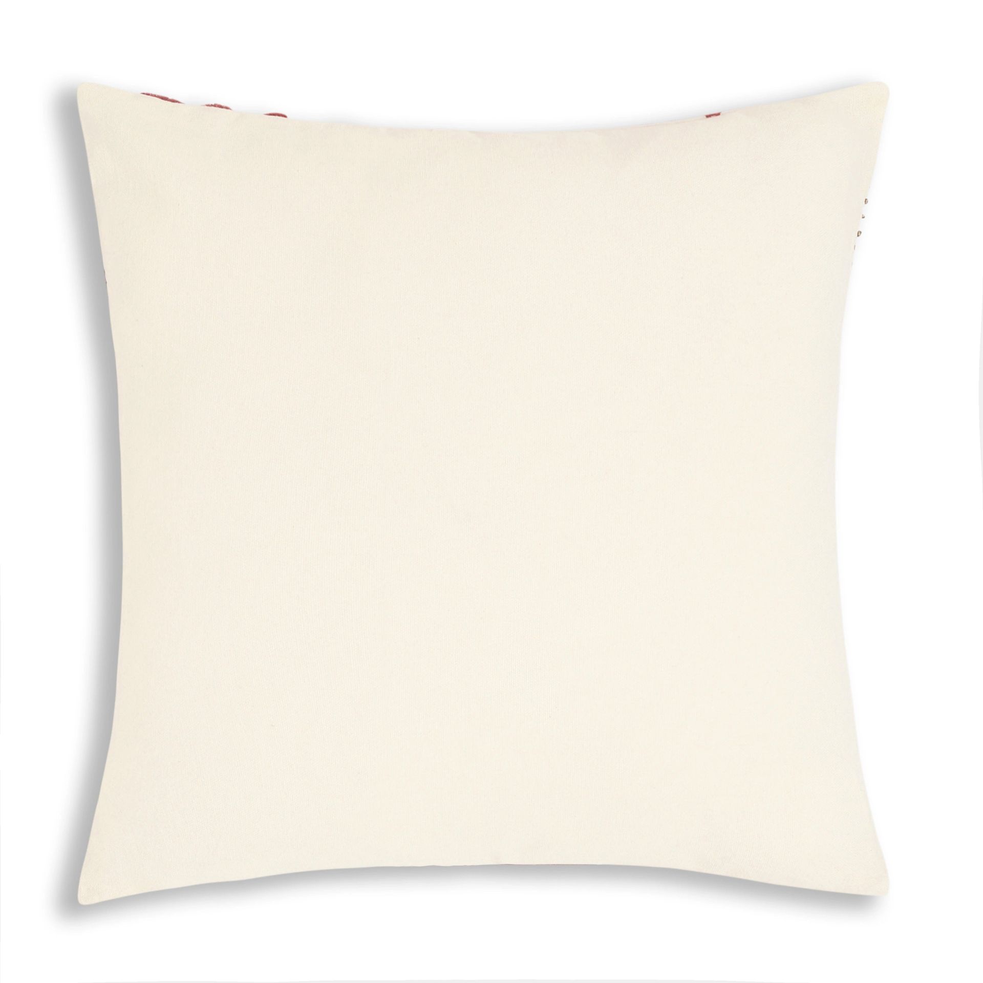 Indian Heritage 100% Cotton Crimson Cushion Cover | Espricia