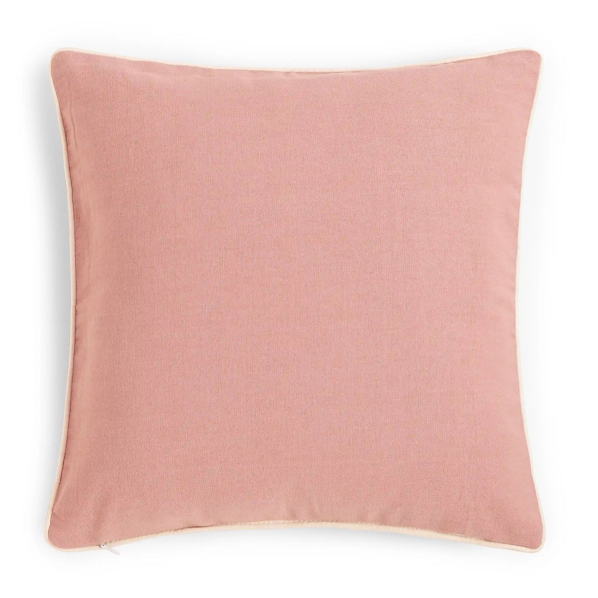 Ethnic 100% Cotton Sunset Peach Cushion Cover | Espricia