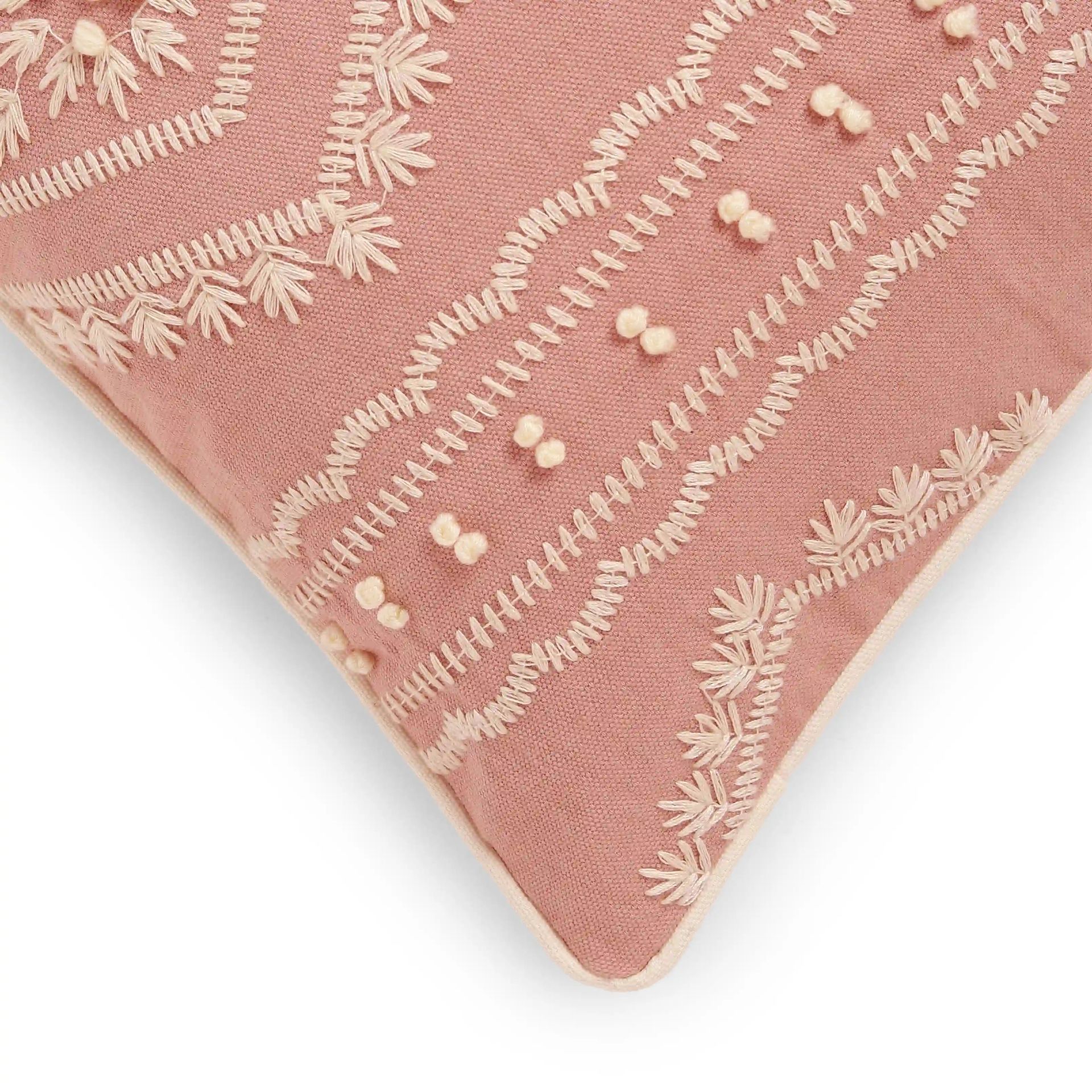 Ethnic 100% Cotton Sunset Peach Cushion Cover | Espricia