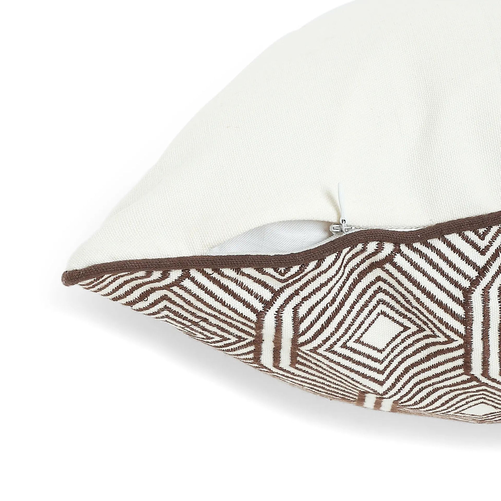 Geometric 100% Cotton Honey Glaze Cushion Cover | Espricia