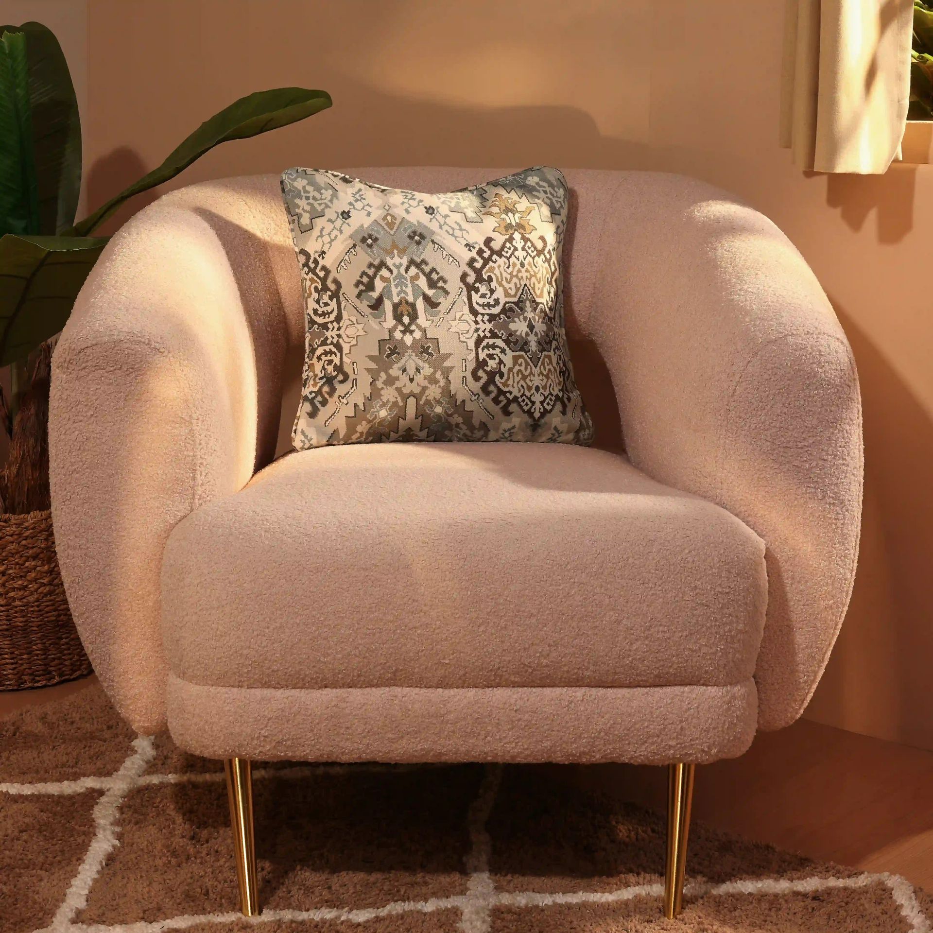 Ethnic 100% Polyester Earthy Bliss Cushion Cover | Espricia