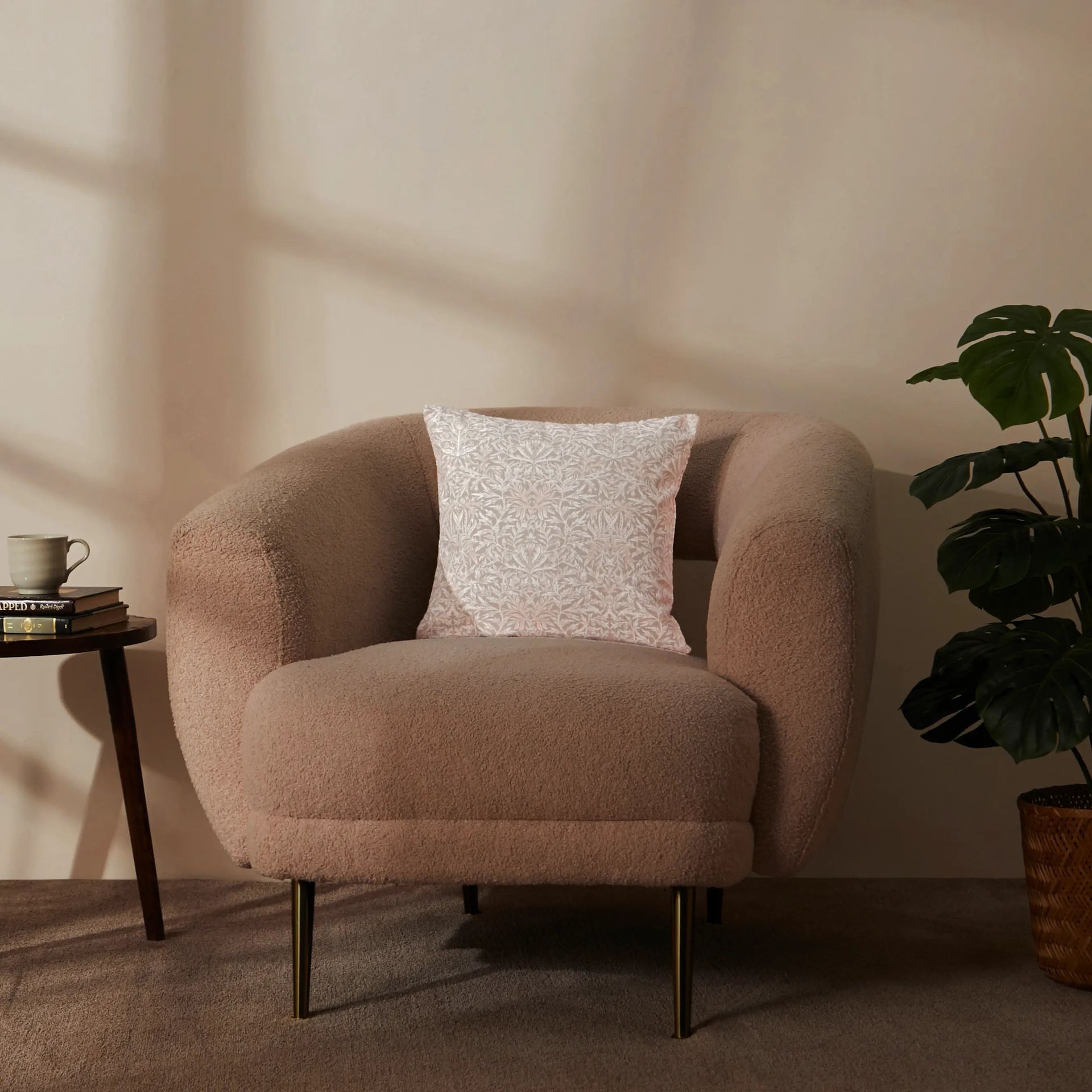 Indian Heritage Polyester Blend Biscotti Cushion Cover | Vissencia