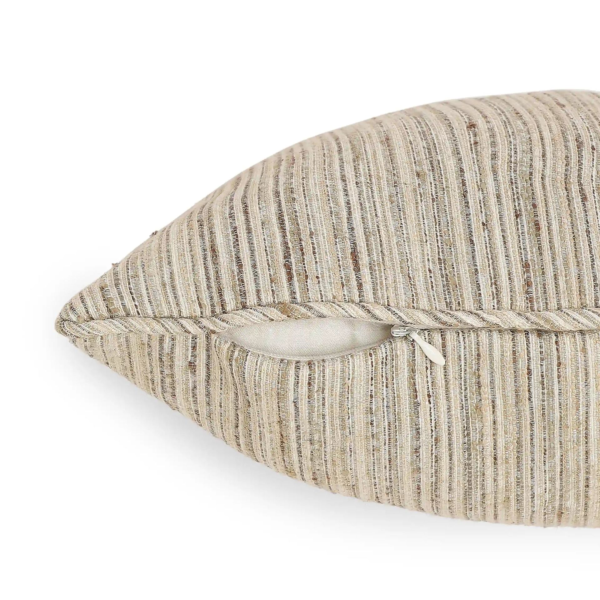 Textured Polyester Blend Soil Cushion Cover | Vissencia
