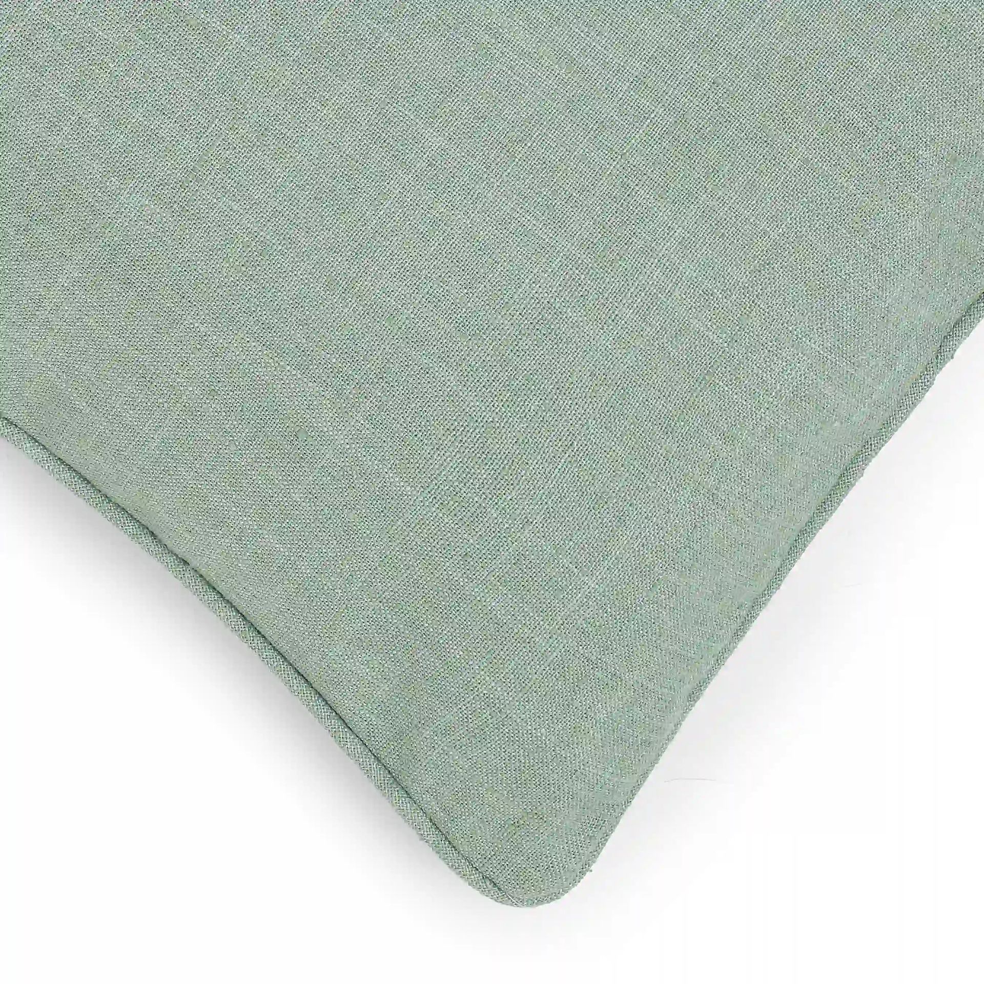 Solid Dyed Polyester Blend Mint Cushion Cover | Vissencia