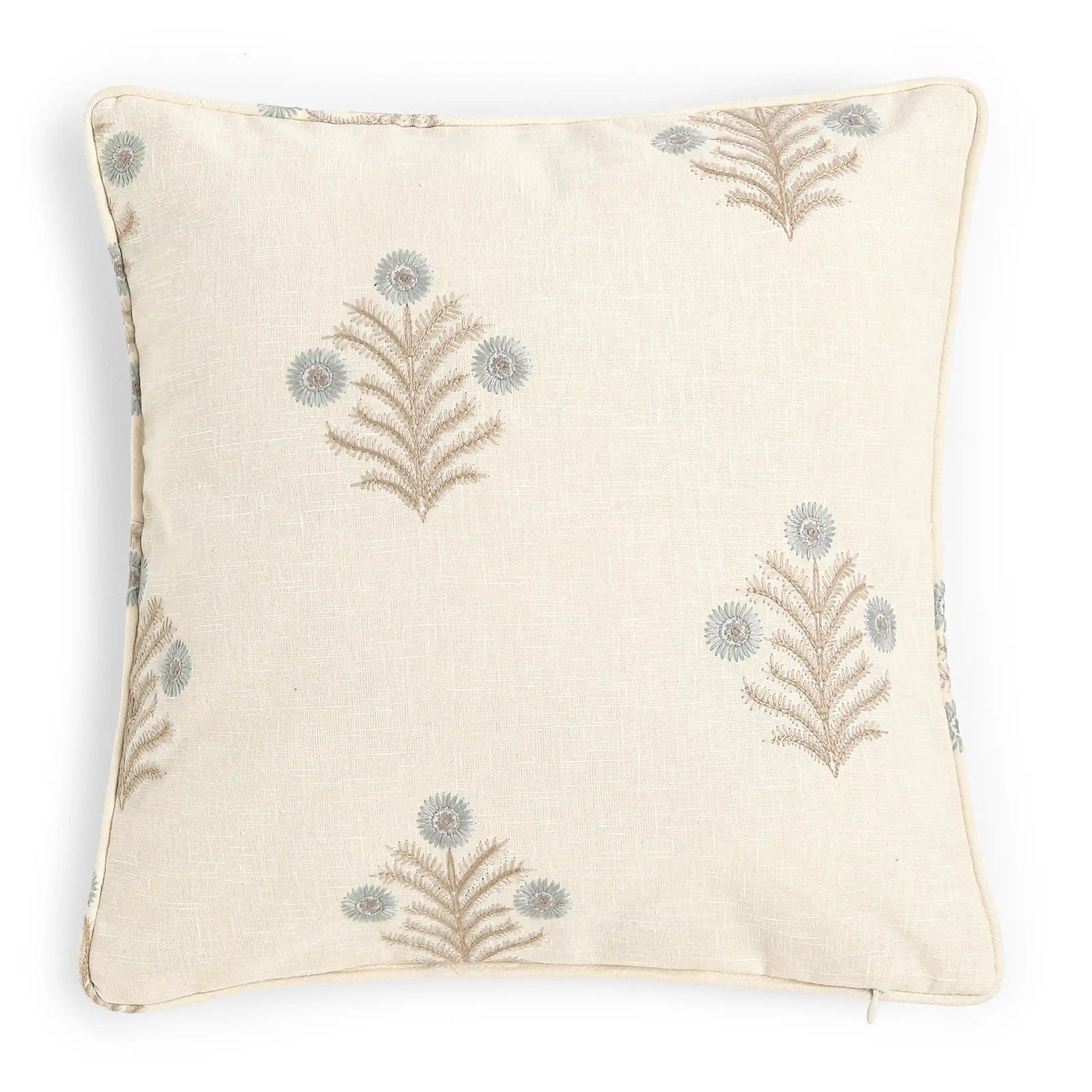 Indian Heritage Polyester Blend Ocean Cushion Cover | Vissencia