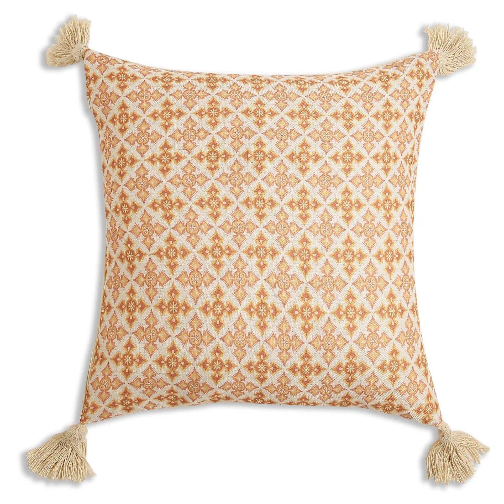 Indian Heritage Linen Blend Sunset Sorbet Cushion Cover | Vissencia