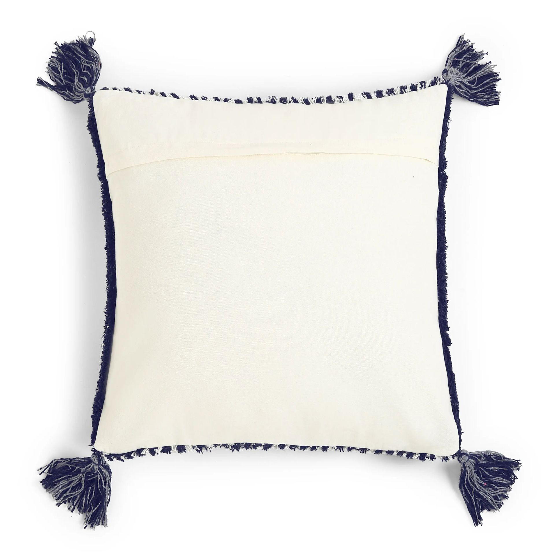 Geometric 100% Cotton Ash Cushion Cover | Vissencia