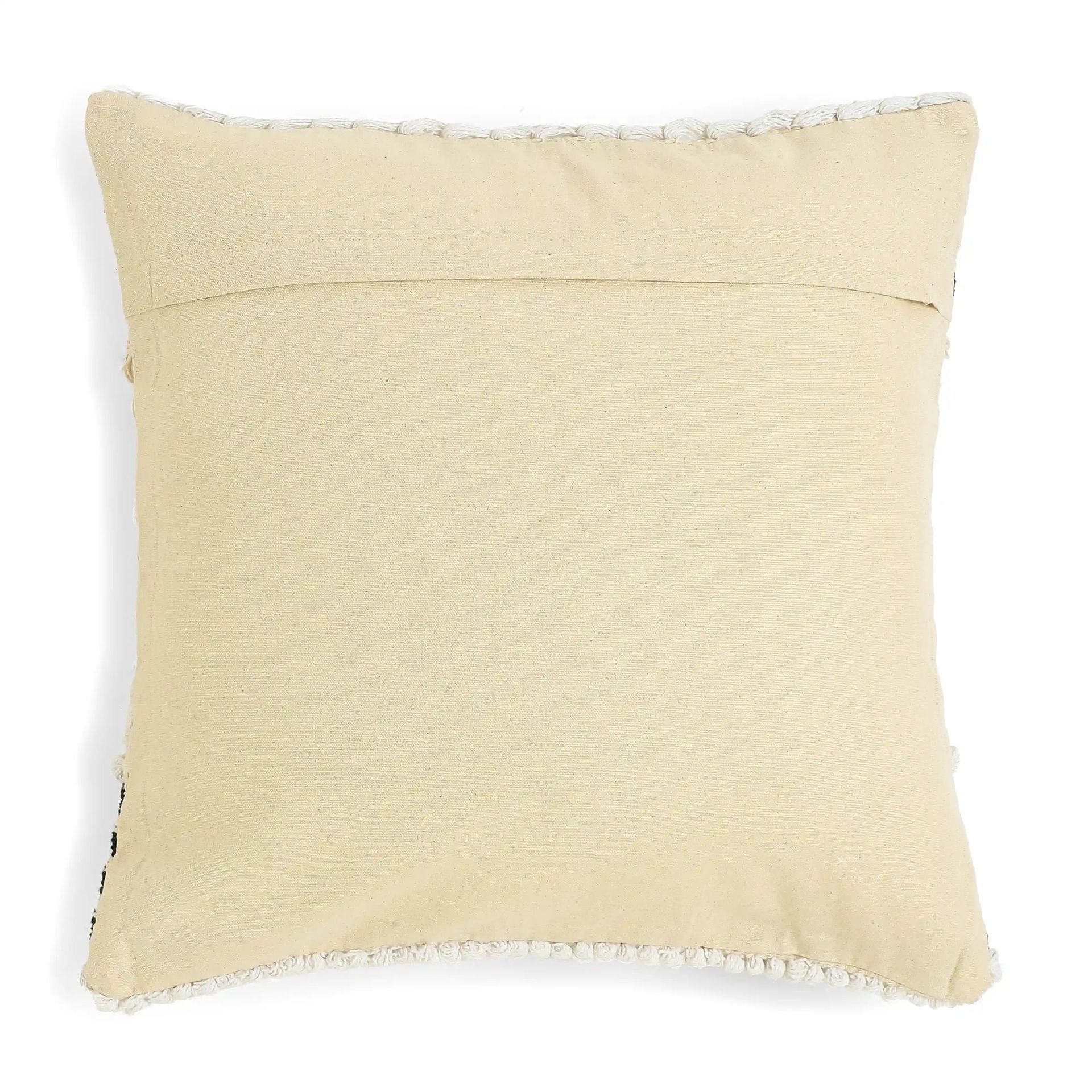Geometric 100% Cotton Midnight Cushion Cover | Vissencia