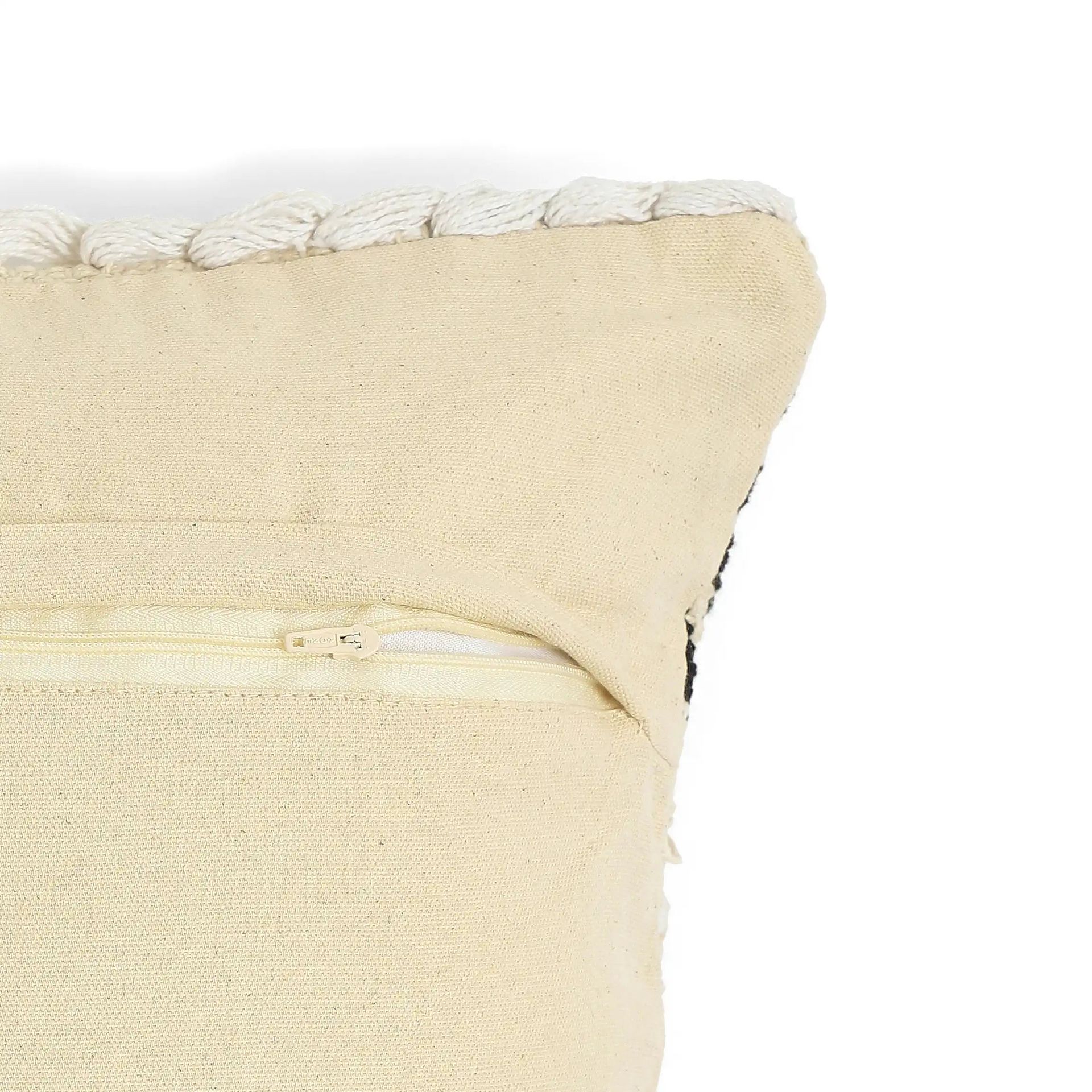 Geometric 100% Cotton Midnight Cushion Cover | Vissencia