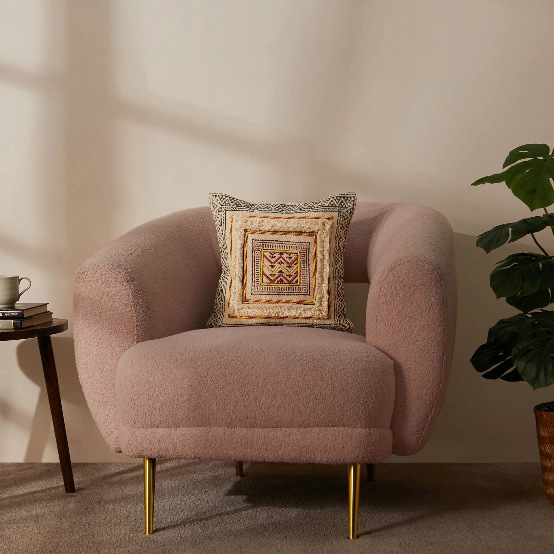Ethnic 100% Cotton Stone Cushion Cover | Vissencia