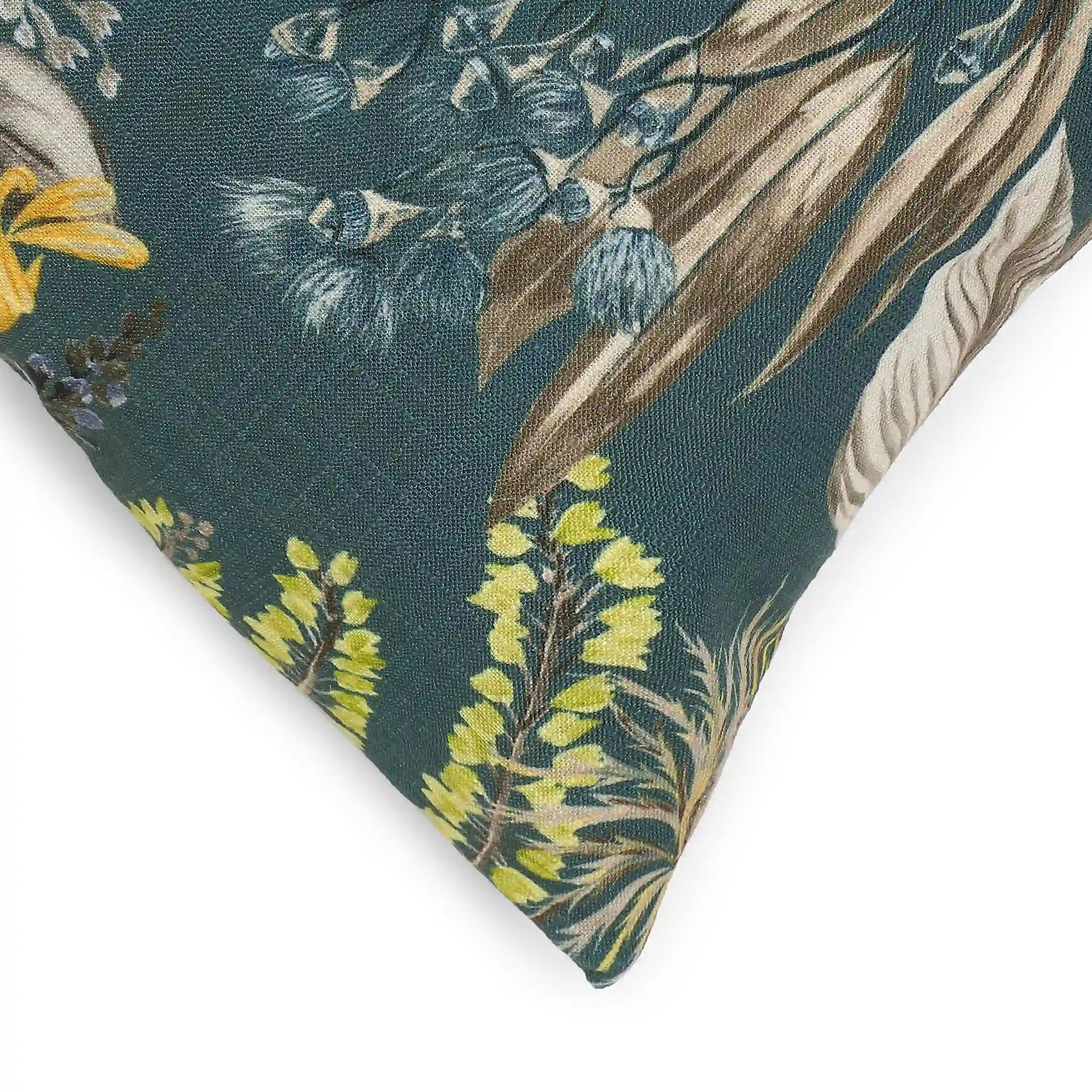 Floral 100% Polyester Cobalt Sky Cushion Cover | Vissencia