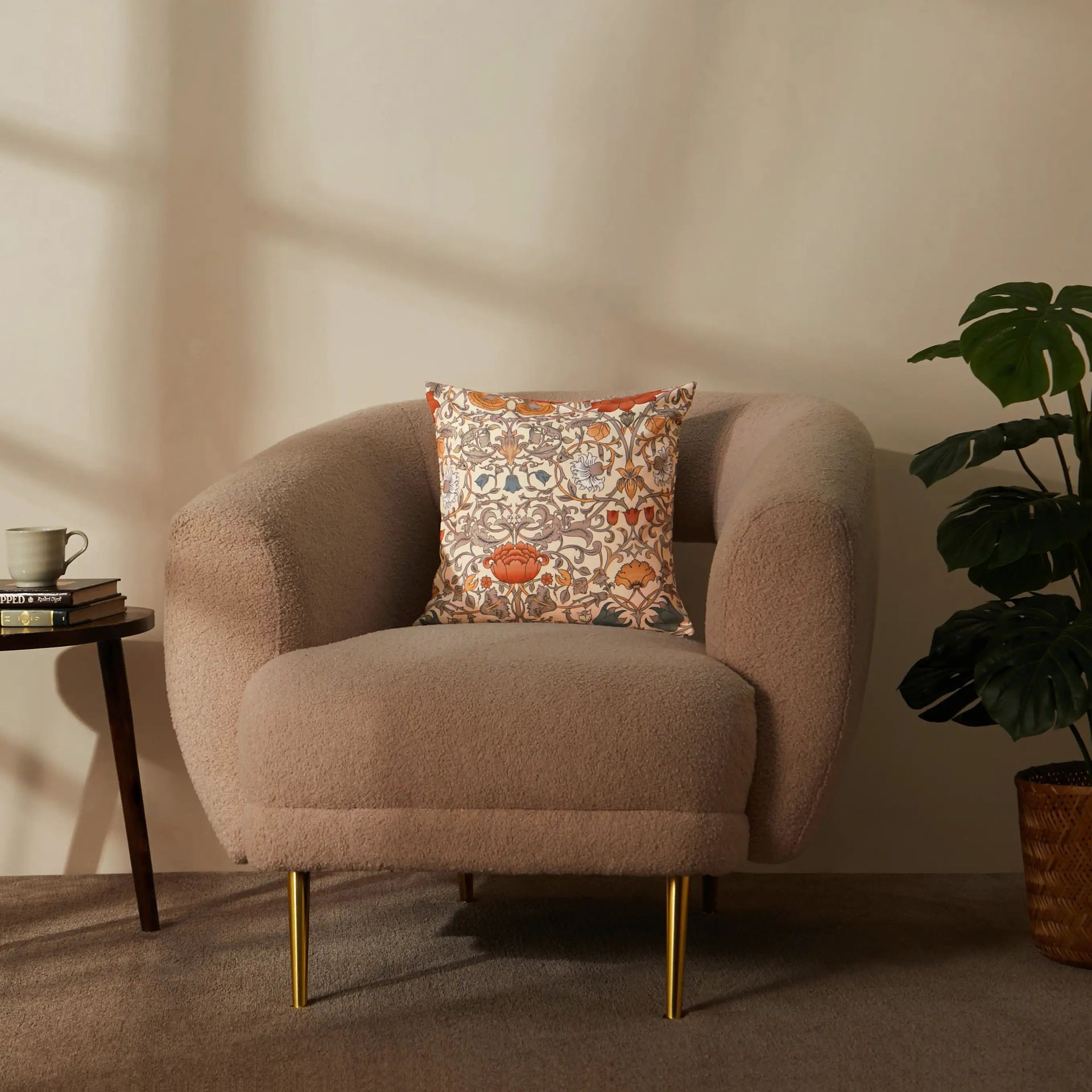 Indian Heritage 100% Polyester Rust Cushion Cover | Vissencia