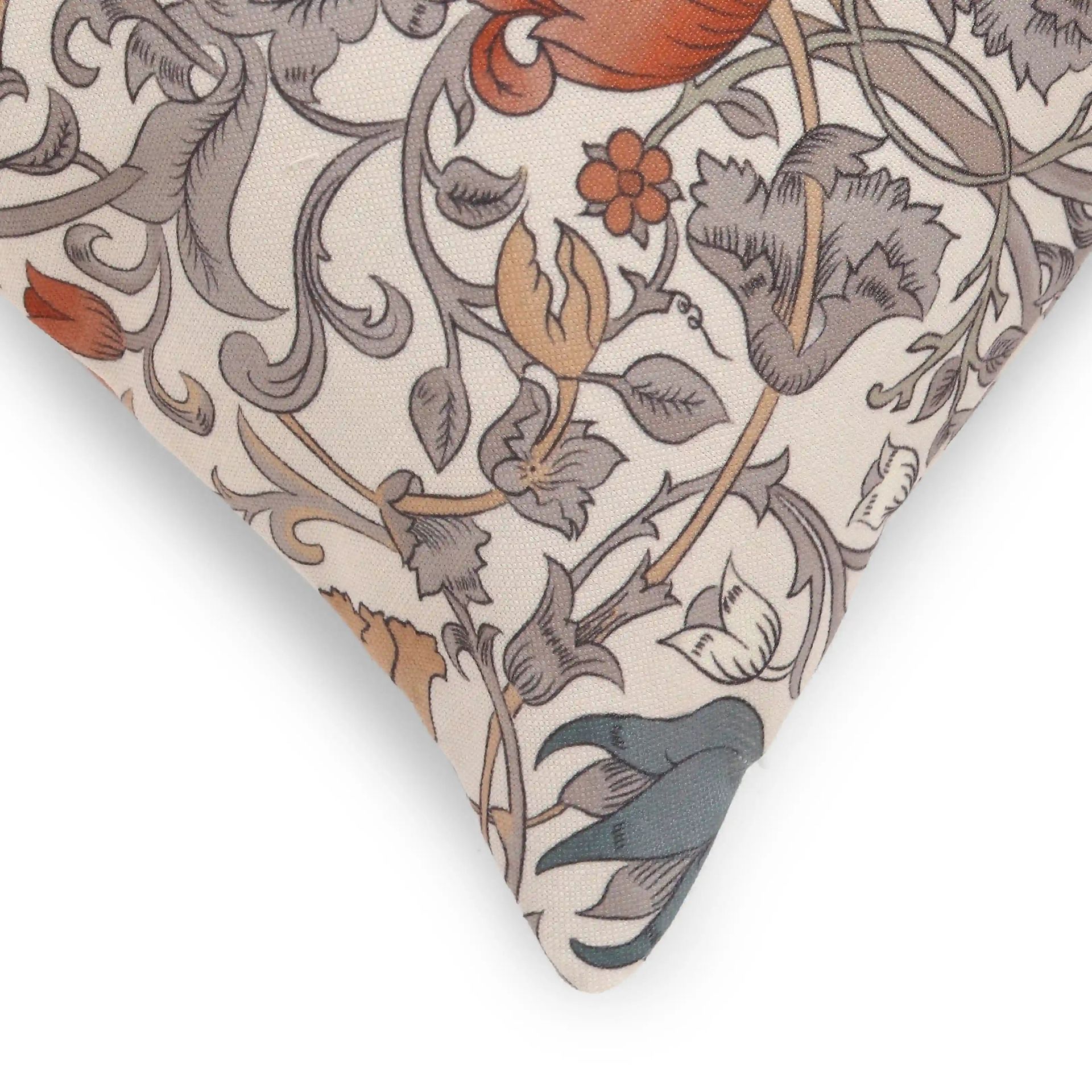 Indian Heritage 100% Polyester Rust Cushion Cover | Vissencia