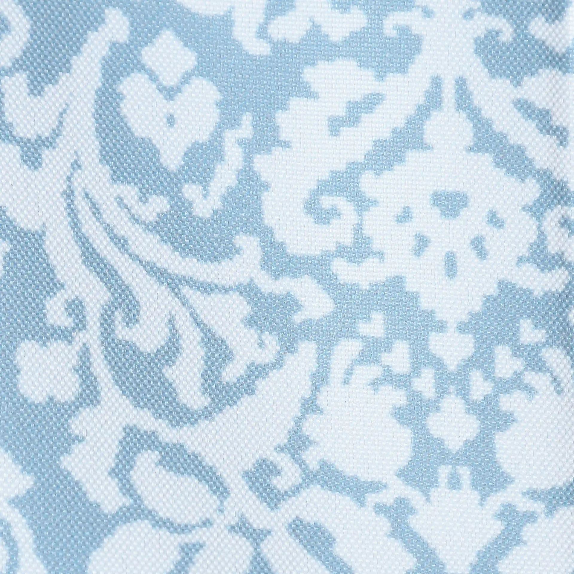Indian Heritage 100% Polyester Pale Blue Set of 2 Long Door Curtains | Chippa Lane