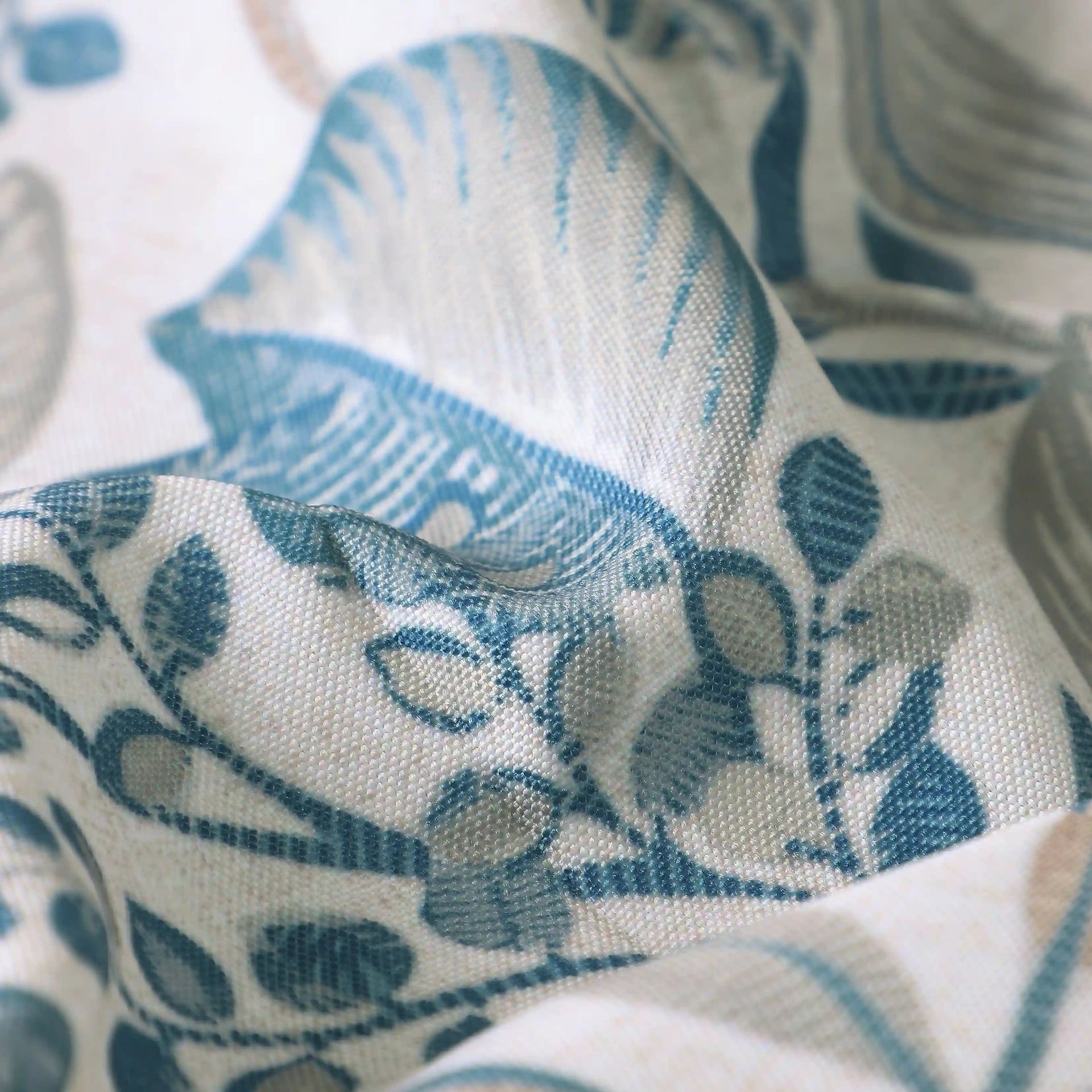 Floral 100% Polyester Bluebell Set of 2 Long Door Curtains | Chippa Lane
