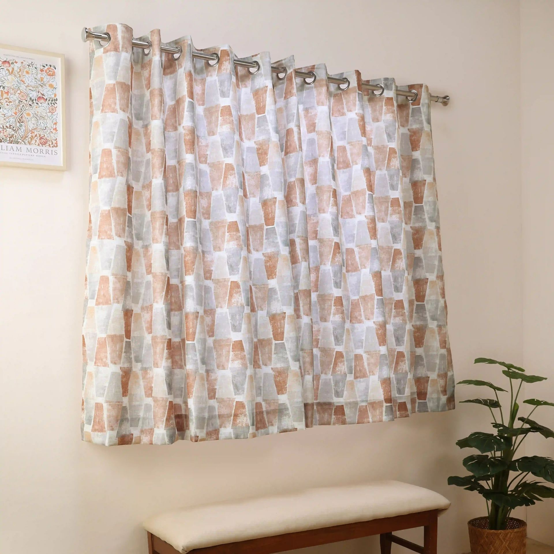 Geometric 100% Polyester Hazel Set of 2 Window Curtains | Chippa Lane