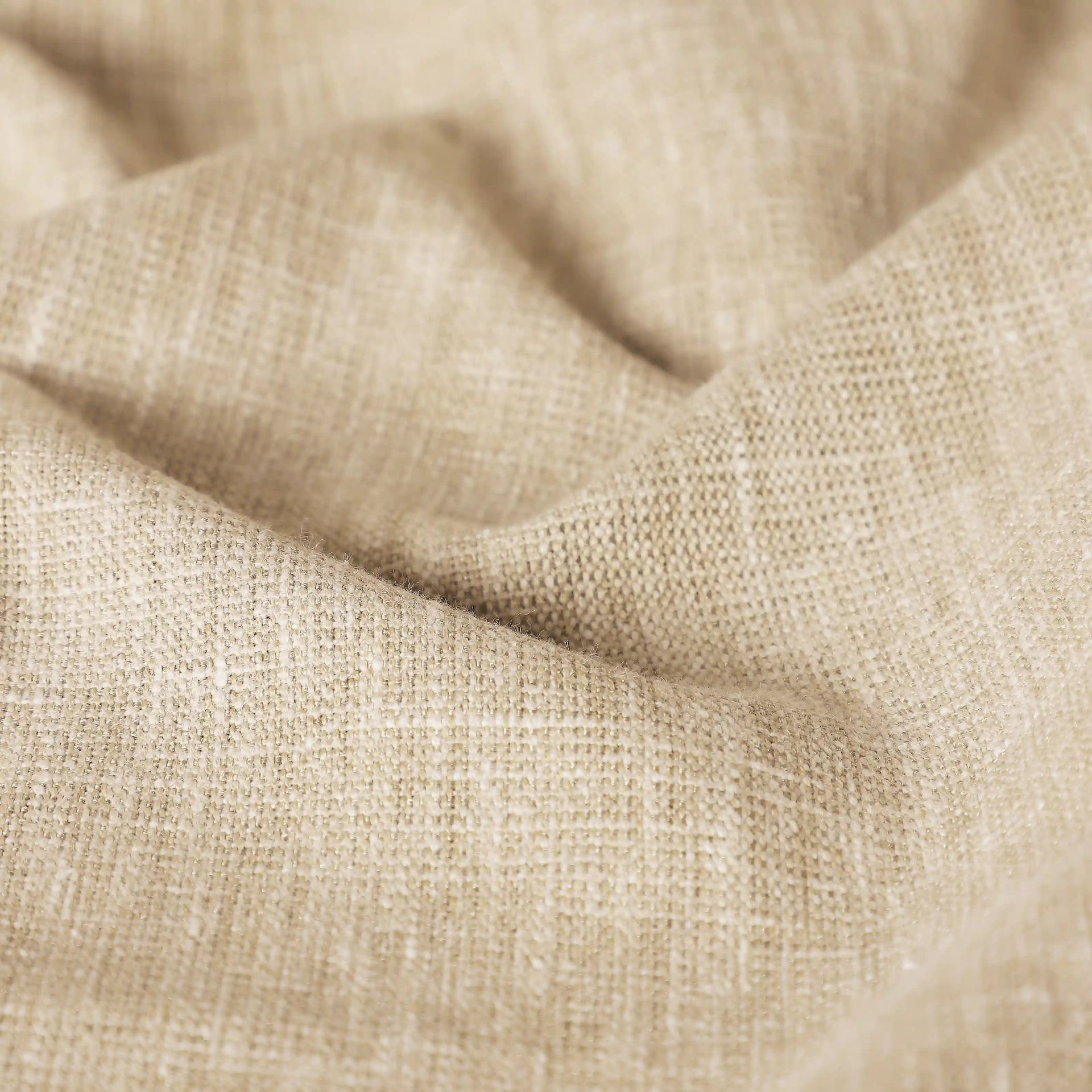 Solid Dyed Polyester Cotton blend Toffee Set of 2 Window Curtains | Paleto