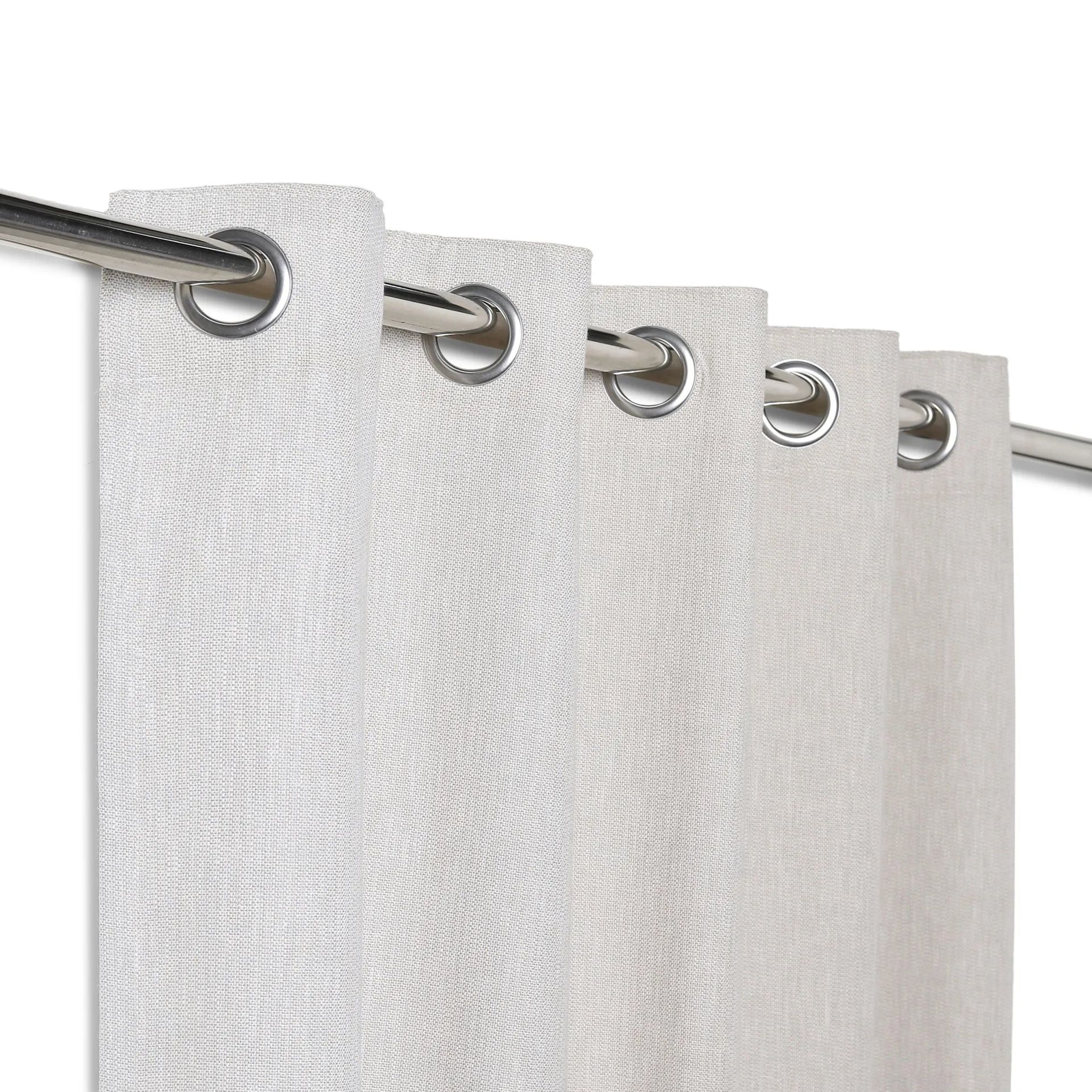 Solid Dyed Cotton Polyester Viscose Linen blend Cloud Set of 2 Long Door Curtains | Paleto