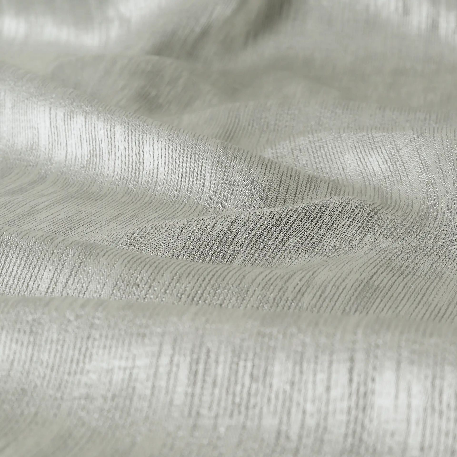 Jacquard Polyester Cotton blend Ash Set of 2 Window Curtains | De Jacquard Classic