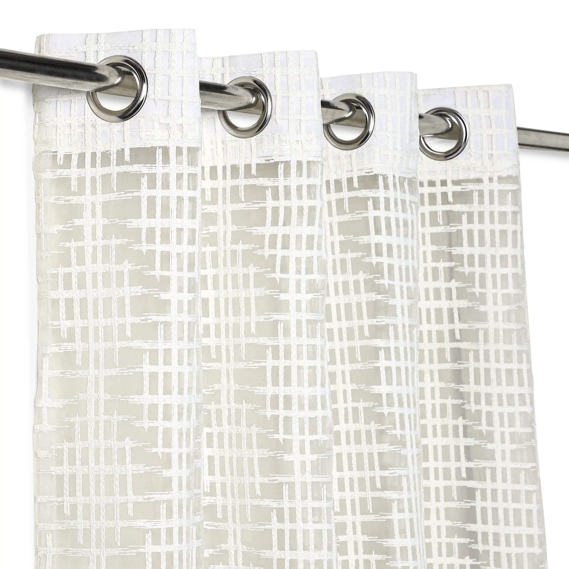 Sheer 100% Polyester Cotton Breeze Set of 2 Door Curtains | Meriga