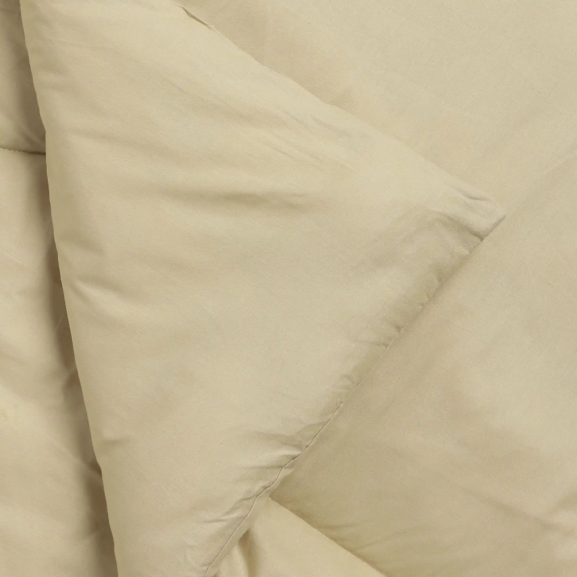 Solid Dyed 240 GSM Cotton Beige Double Comforter | Paleto