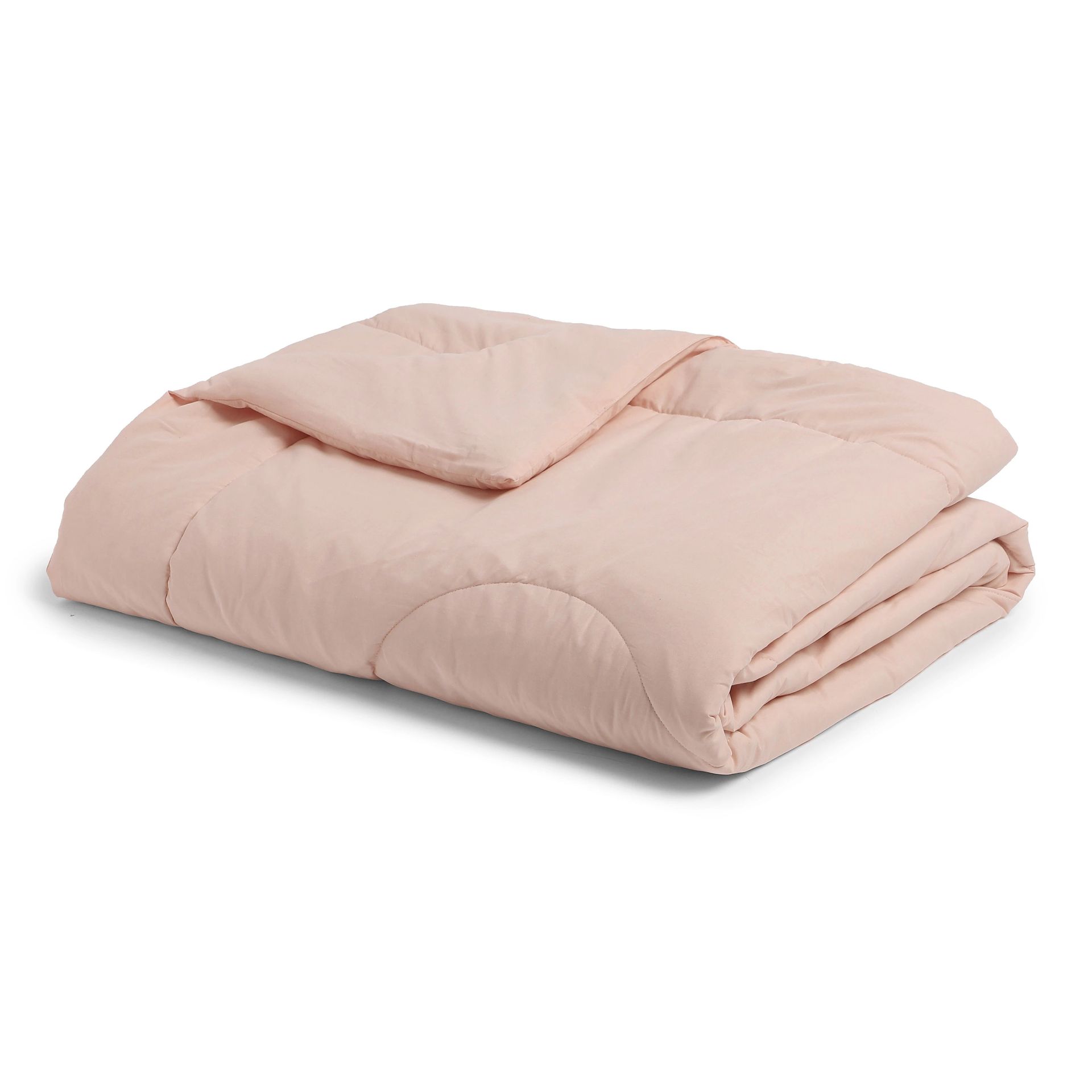 Solid Dyed 120 GSM Cotton Veiled Rose Double Comforter | Paleto
