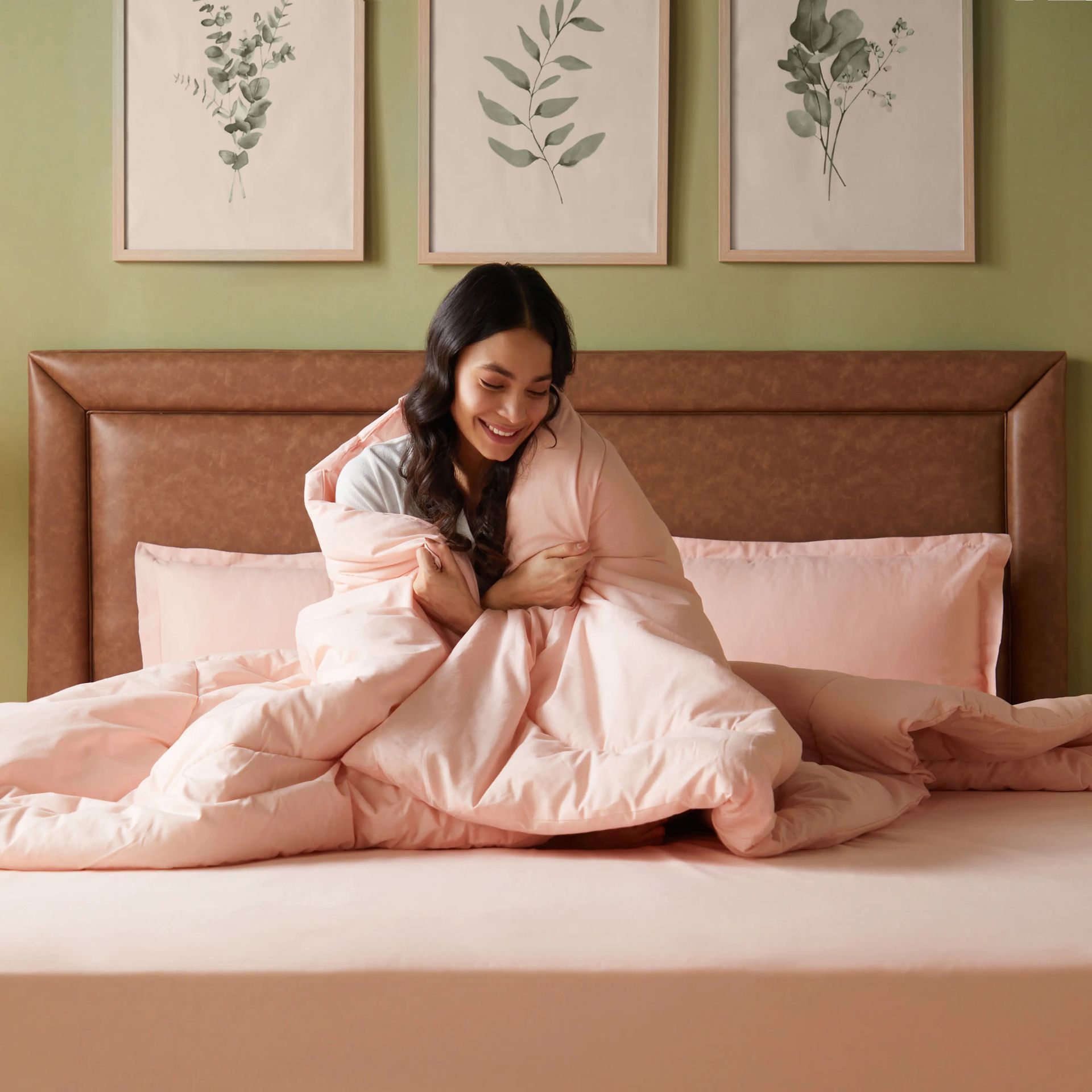Solid Dyed 120 GSM Cotton Veiled Rose Double Comforter | Paleto