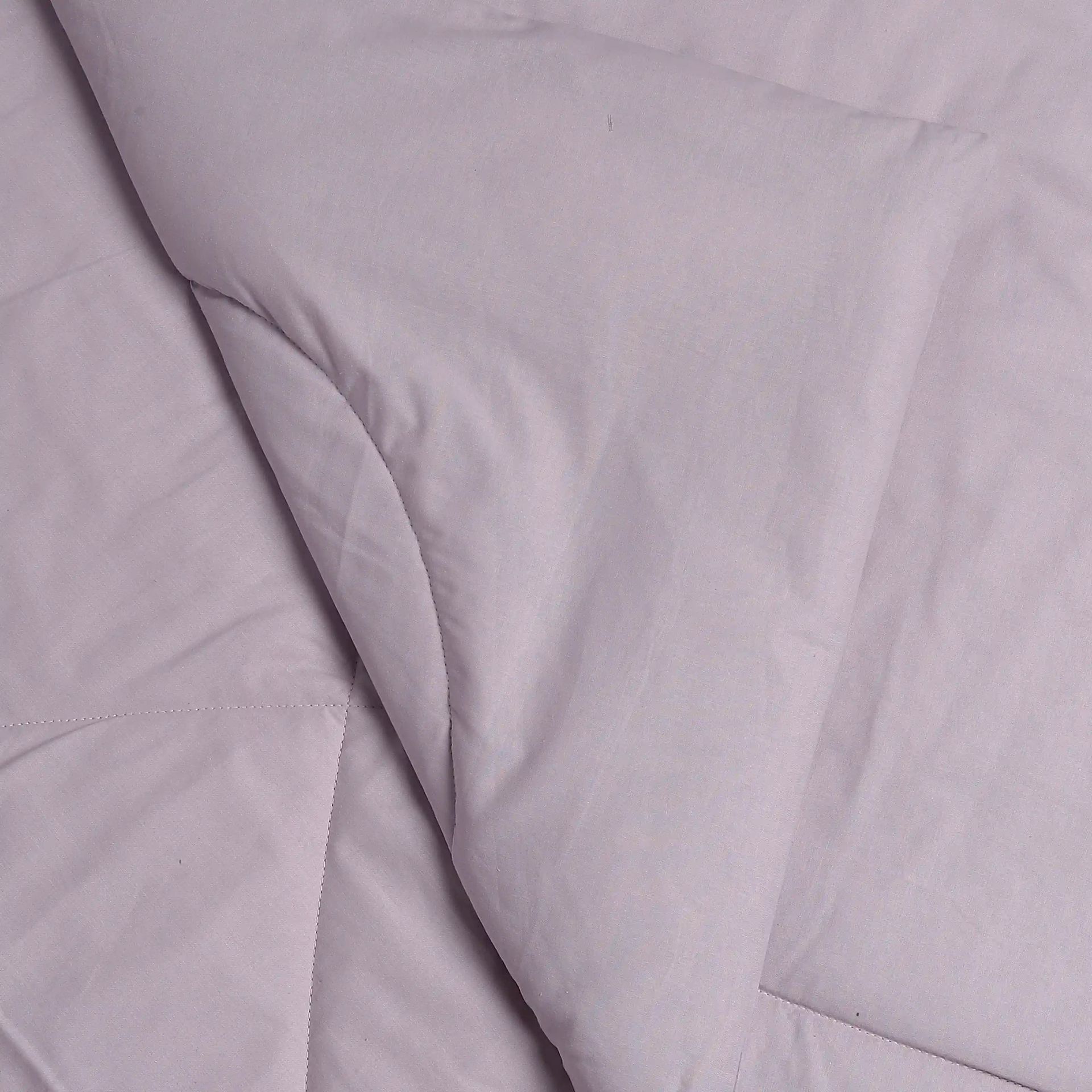Solid Dyed 120 GSM Cotton Grey Lavender Double Comforter | Paleto