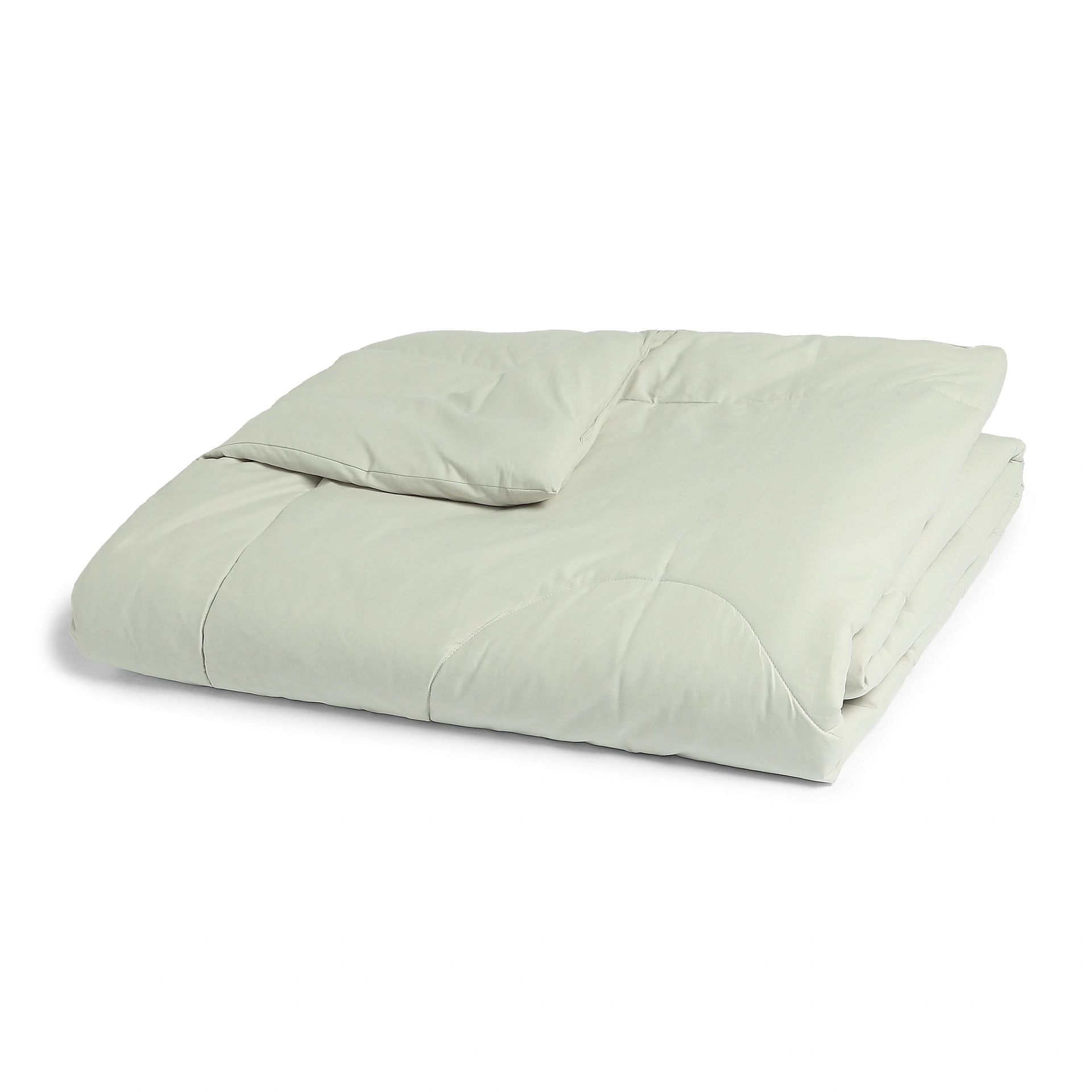 Solid Dyed 120 GSM Cotton Silver Double Comforter | Paleto