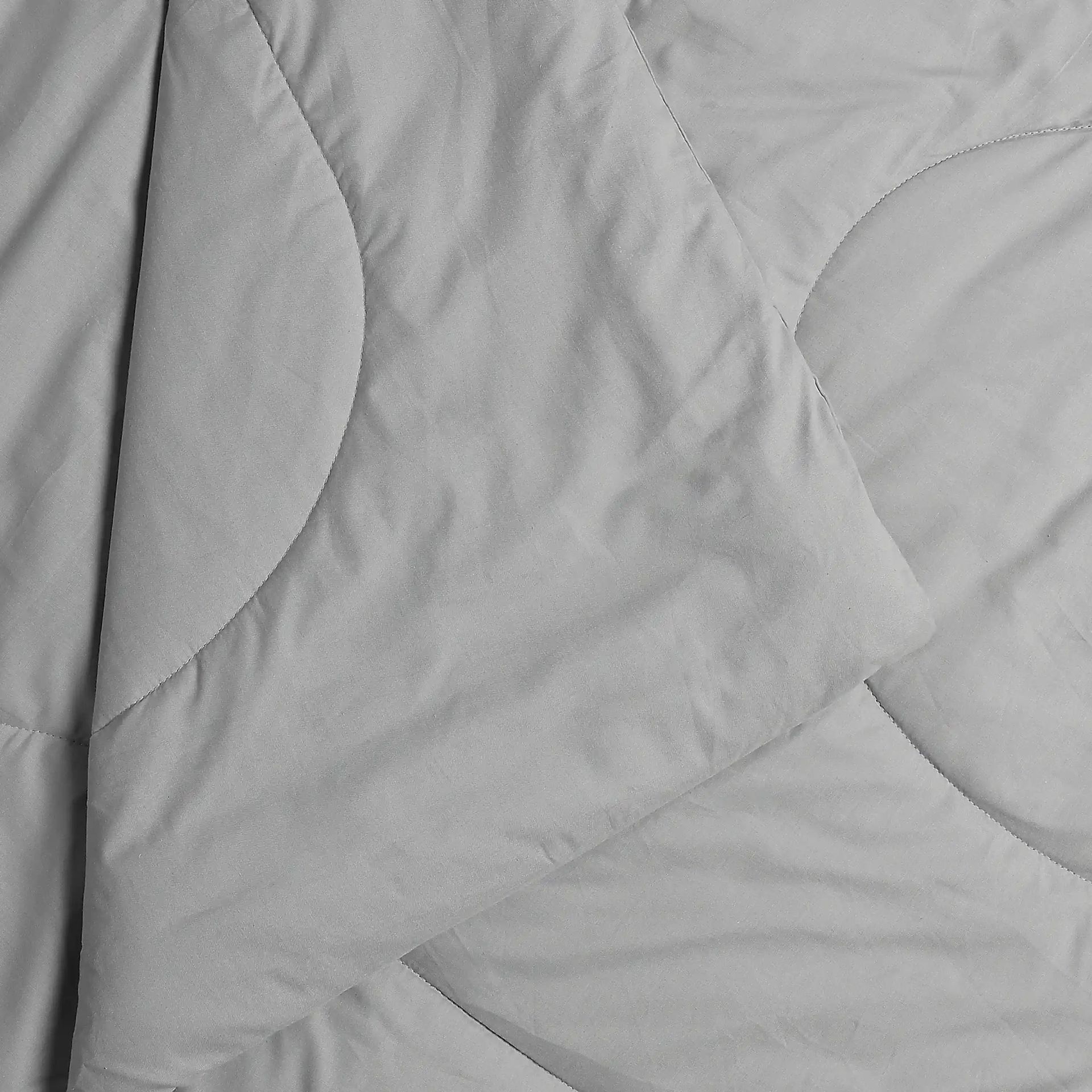 Solid Dyed 120 GSM Cotton Grey Double Comforter | Paleto