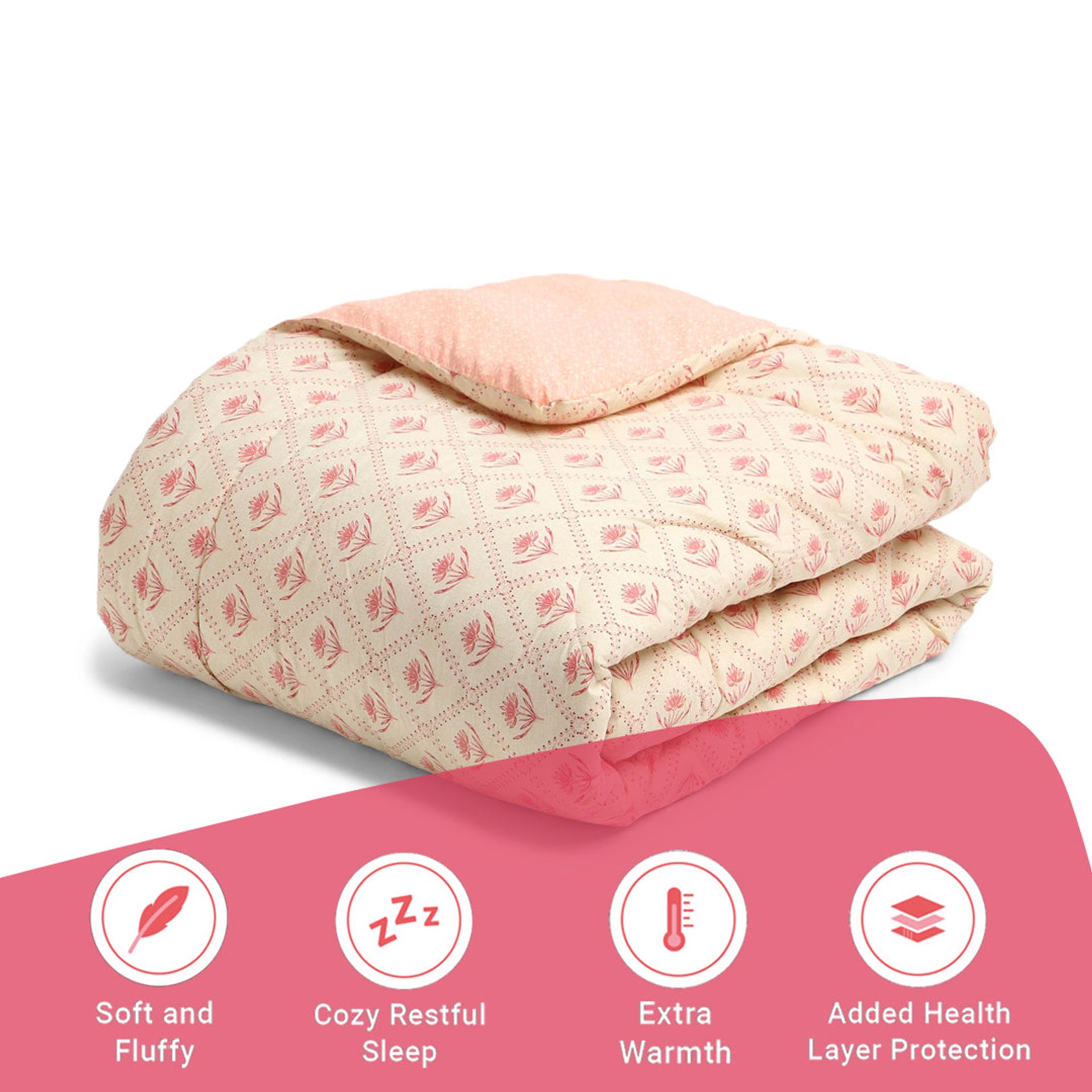 Indian Heritage  GSM 100% Cotton Red Double Comforter | Chippa Lane