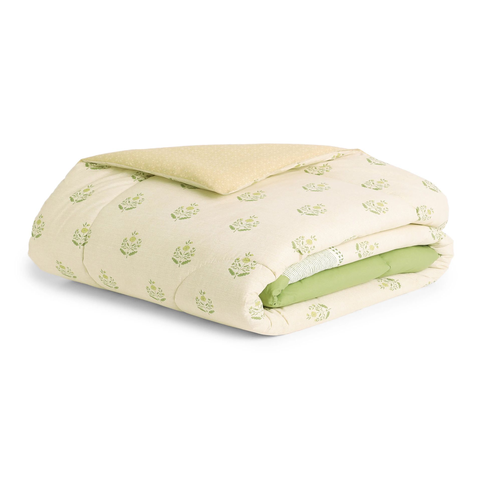 Indian Heritage GSM 100% Cotton Indian Moss Double Comforter | Chippa Lane