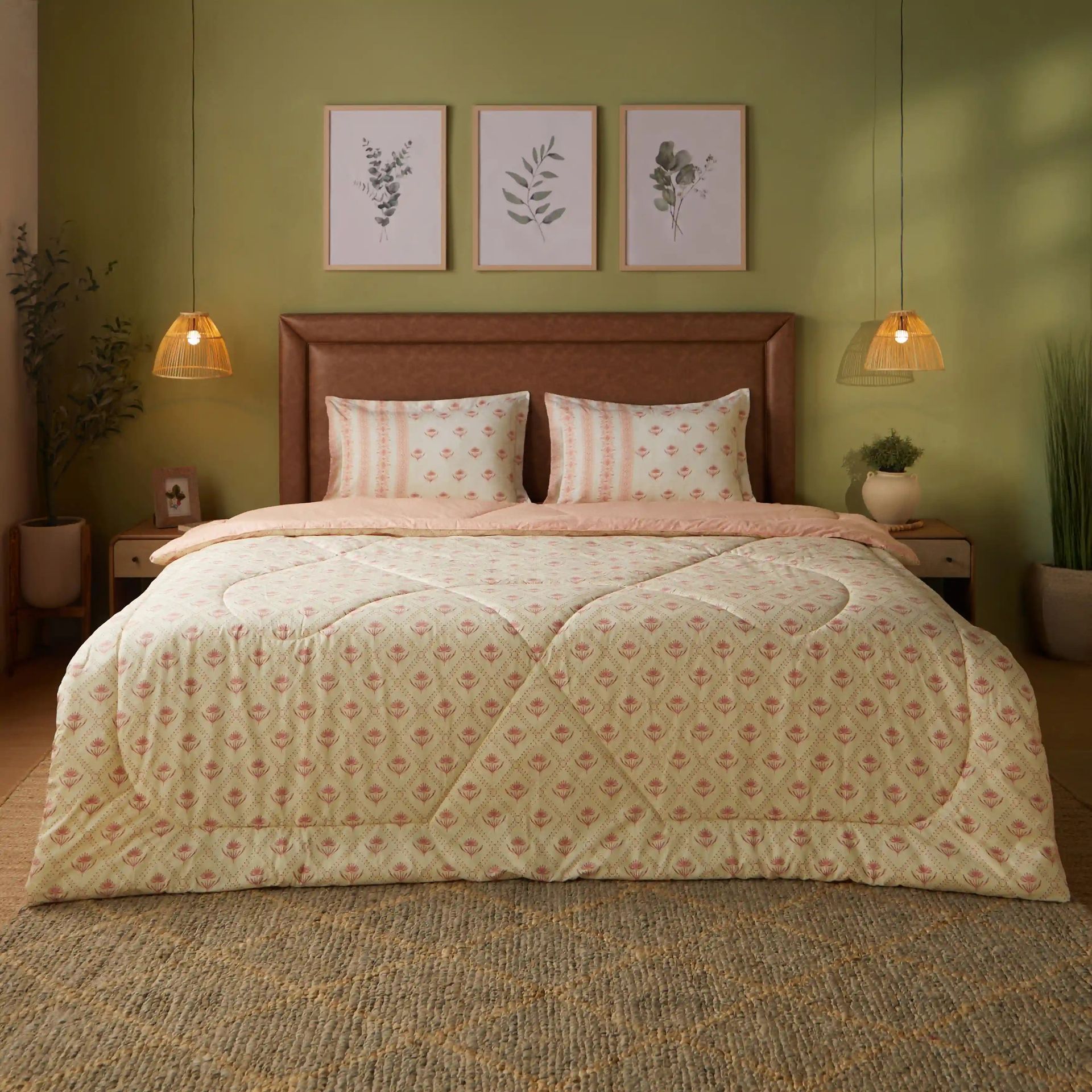 Indian Heritage GSM 100% Cotton Red Double Comforter | Chippa Lane