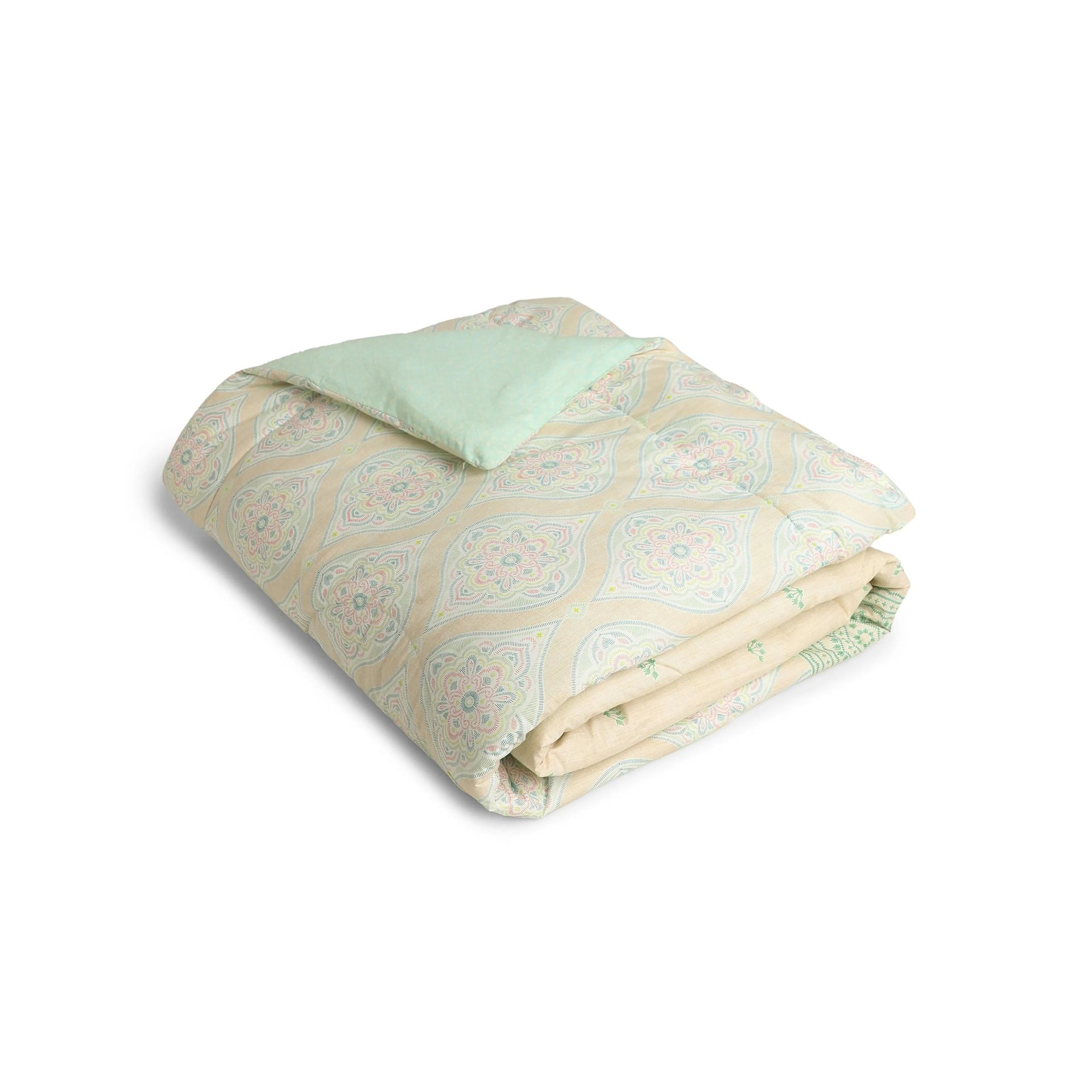 Indian Heritage GSM 100% Cotton Sage Single Comforter | Chippa Lane